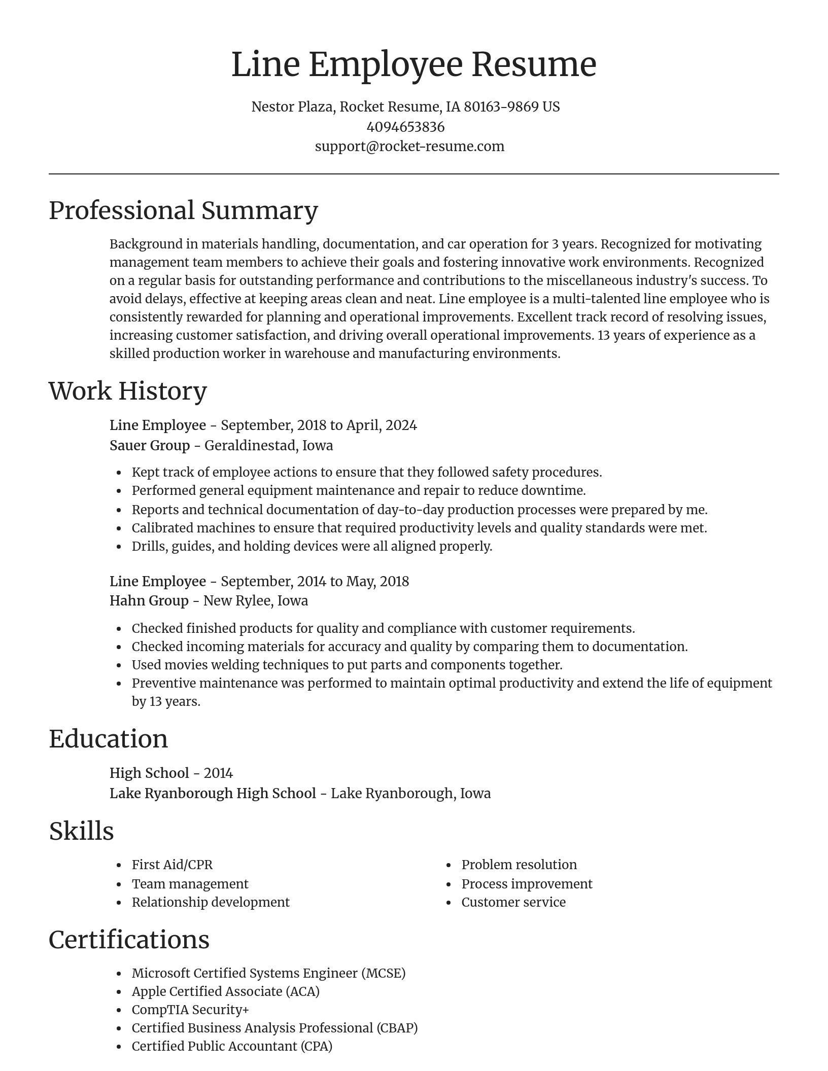 Focal Point resume template