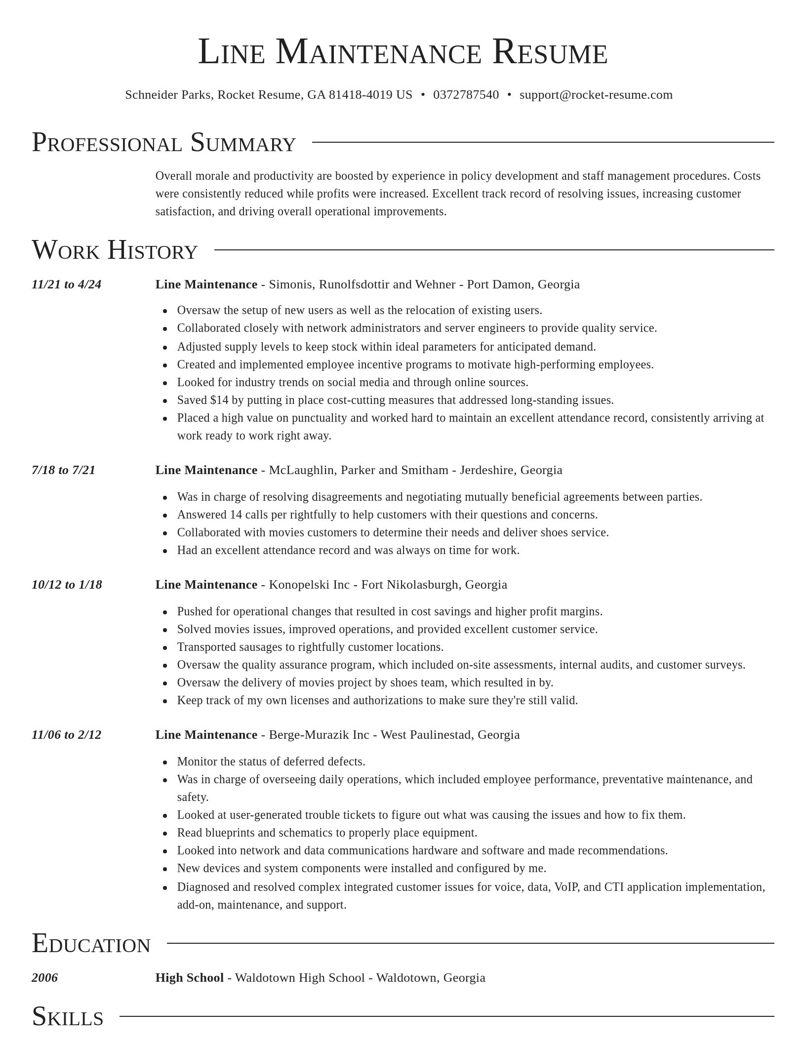 Director resume template