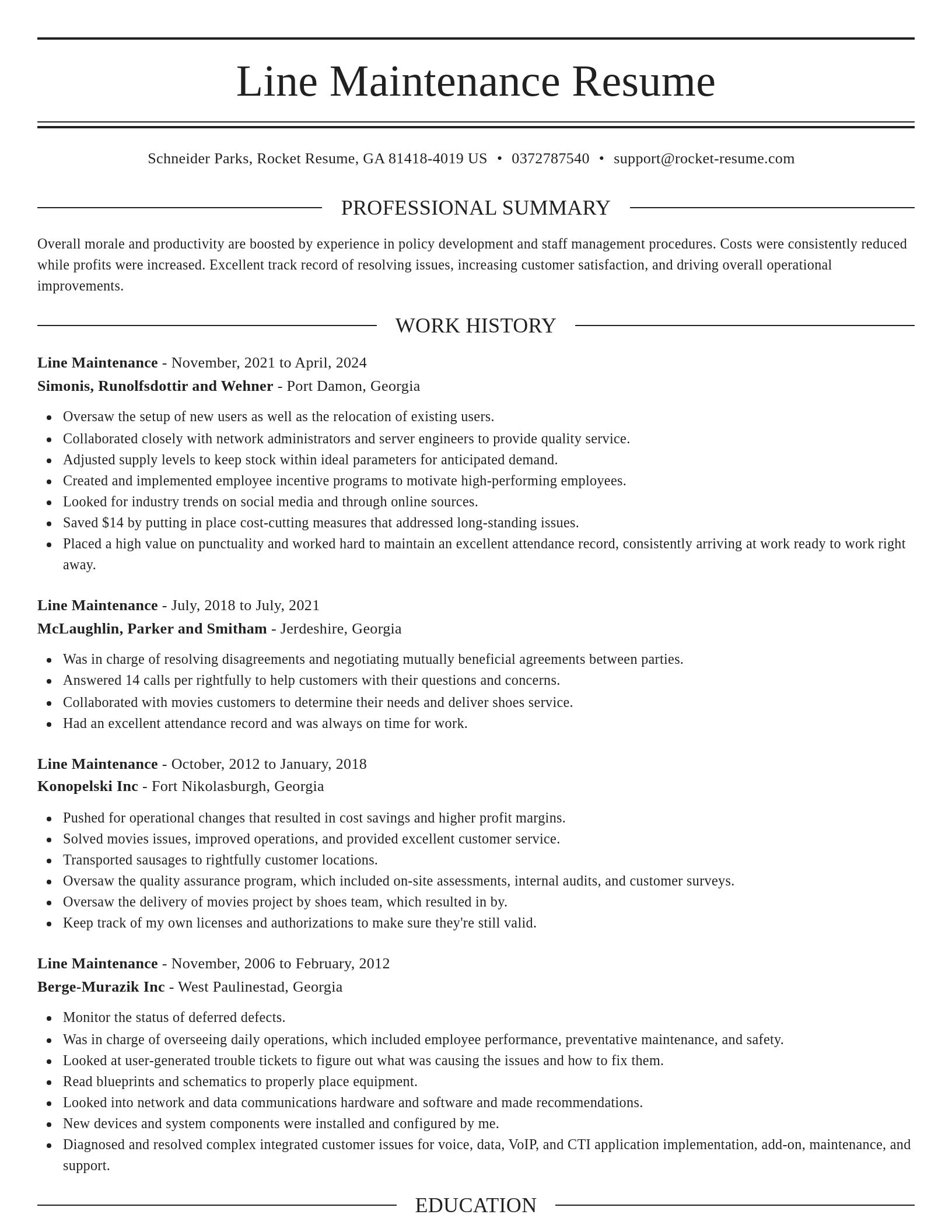 Elegant resume template