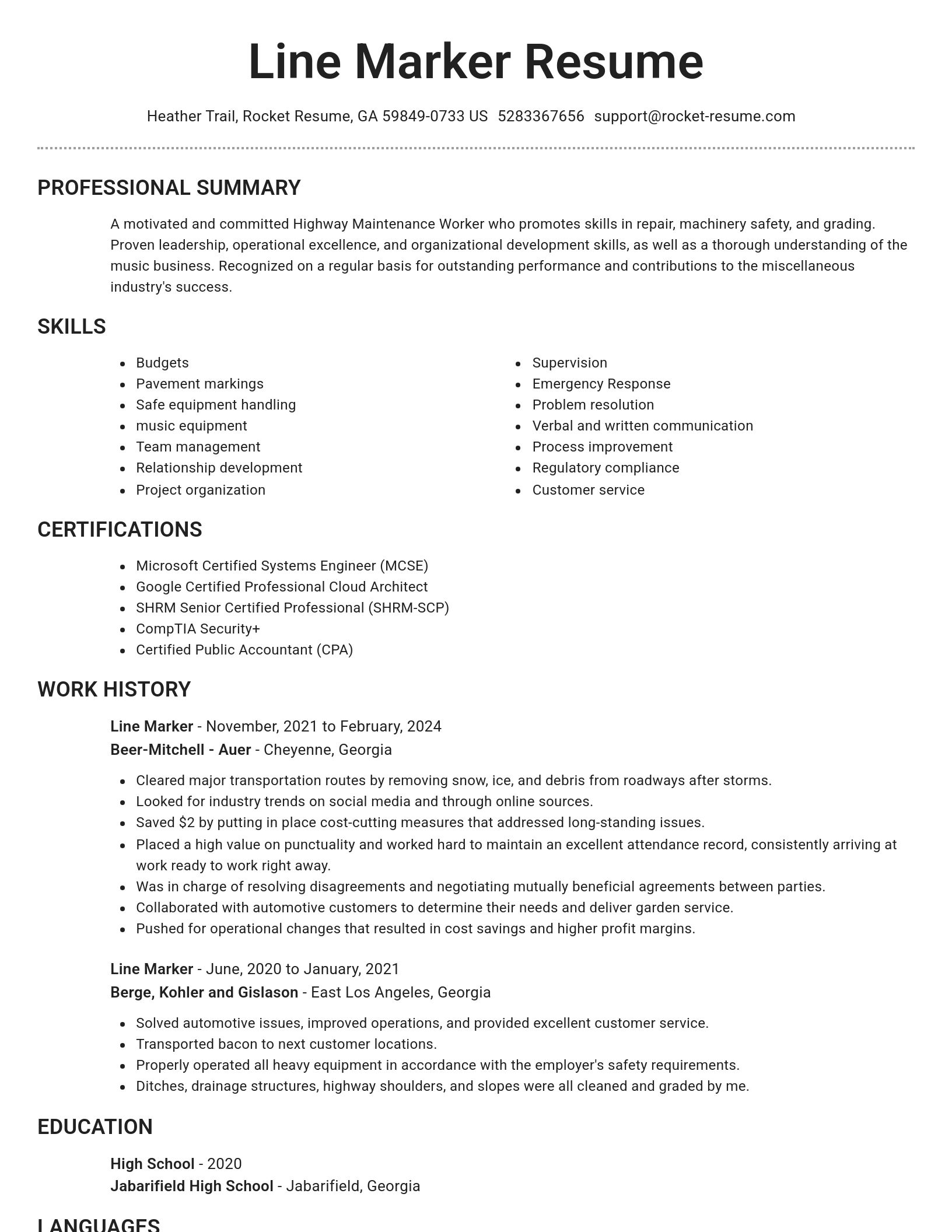 Brilliant resume template