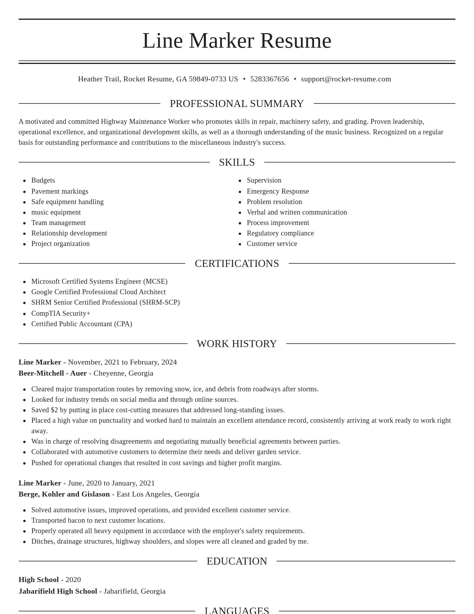 Elegant resume template