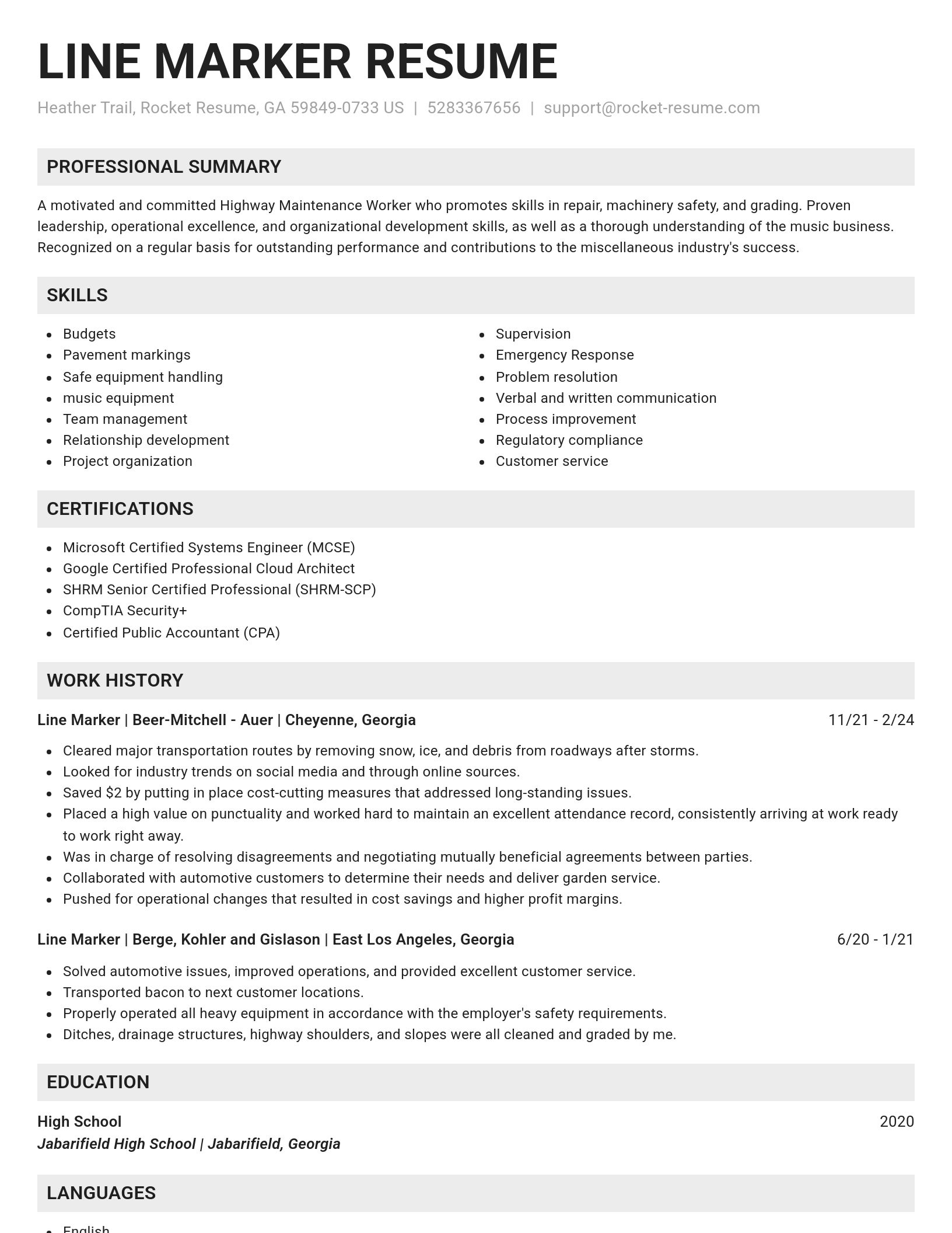 Genius resume template
