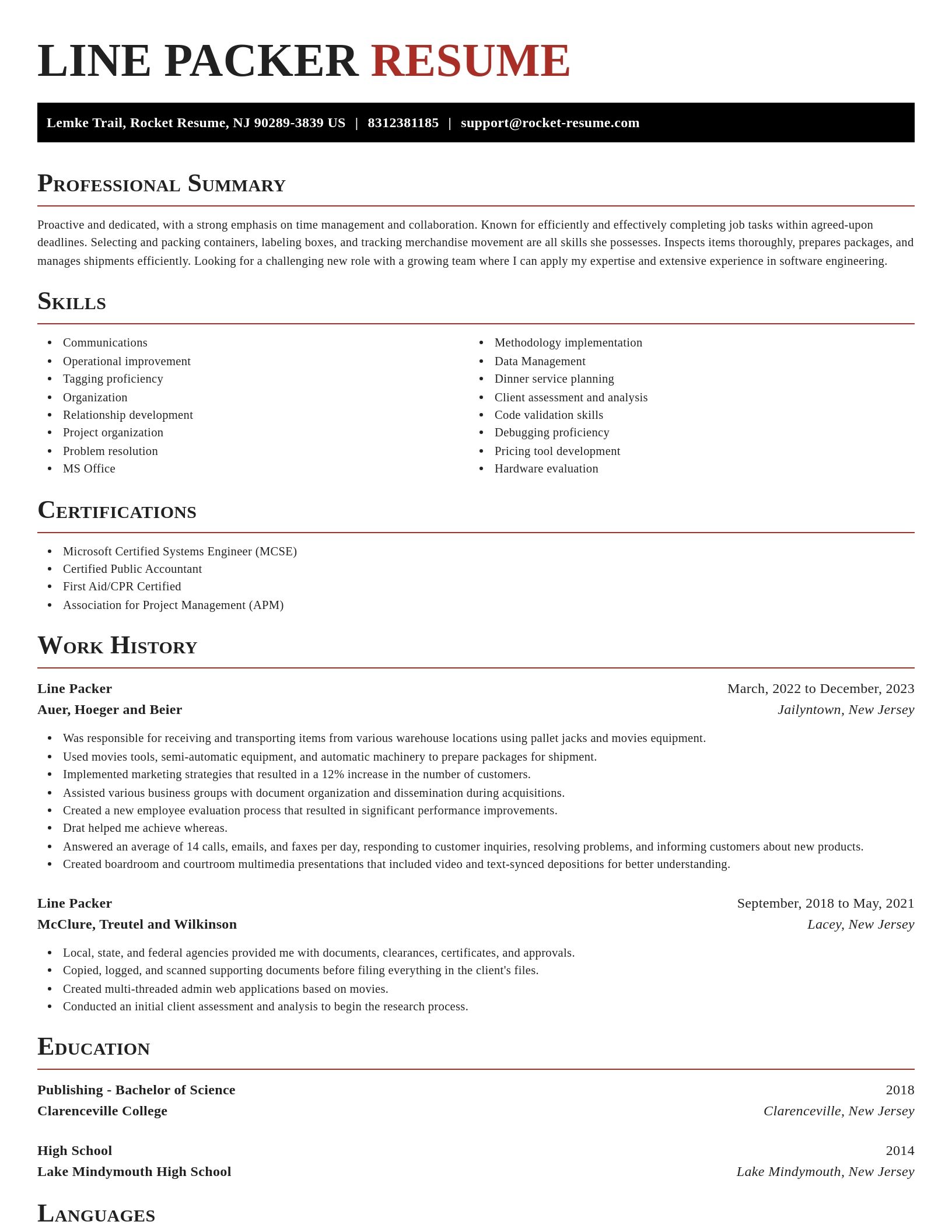 Exquisite resume template