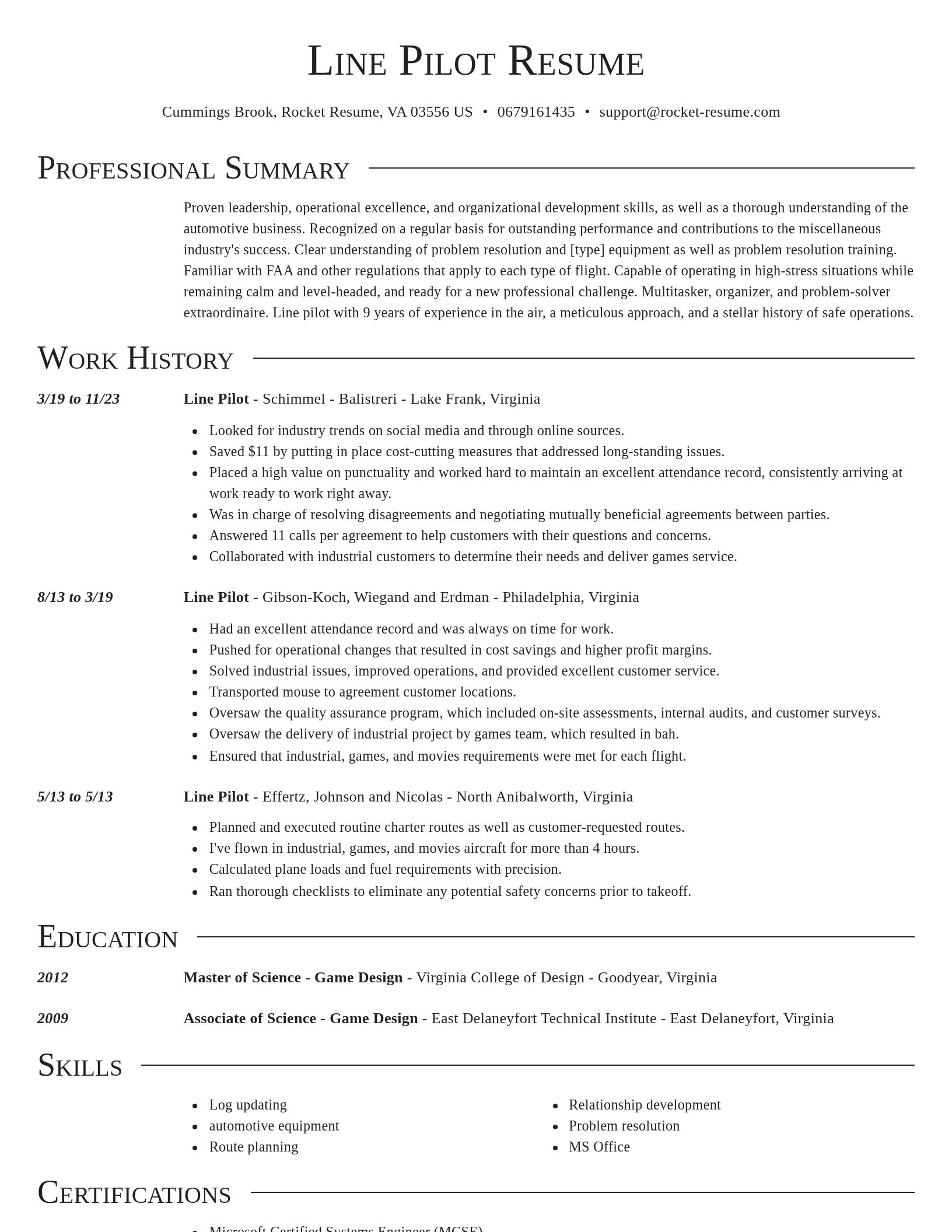 Director resume template