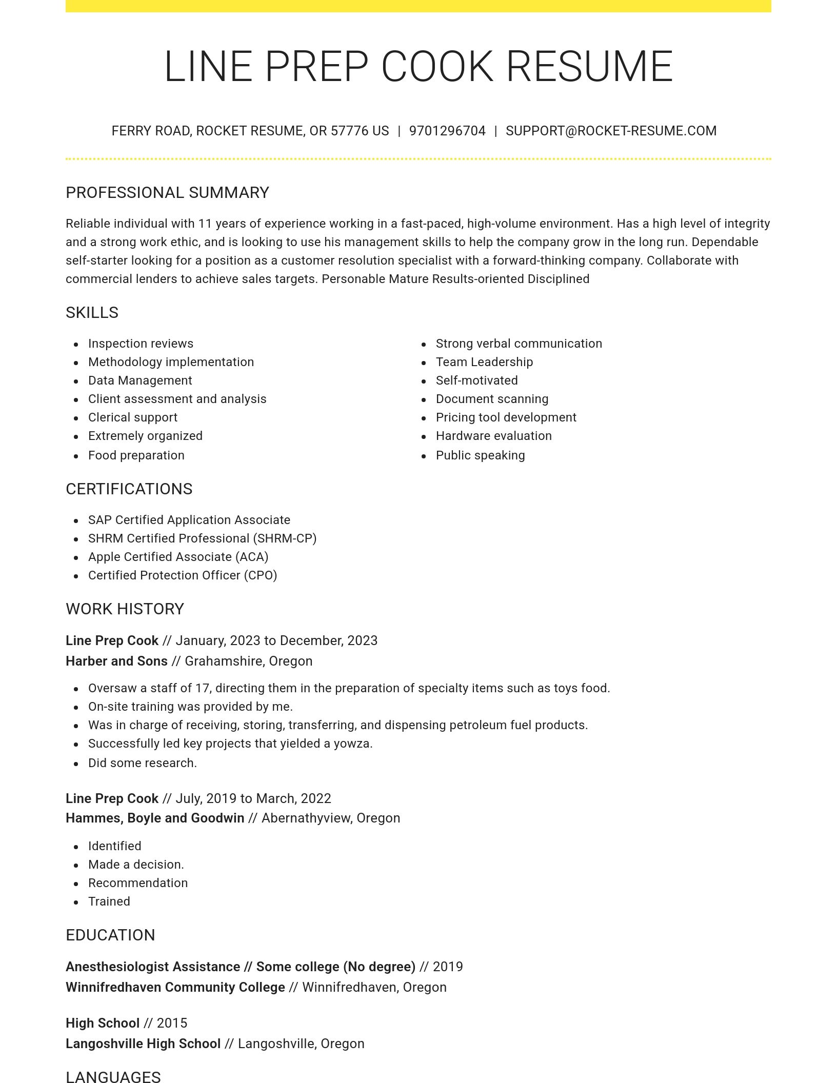 Grand resume template