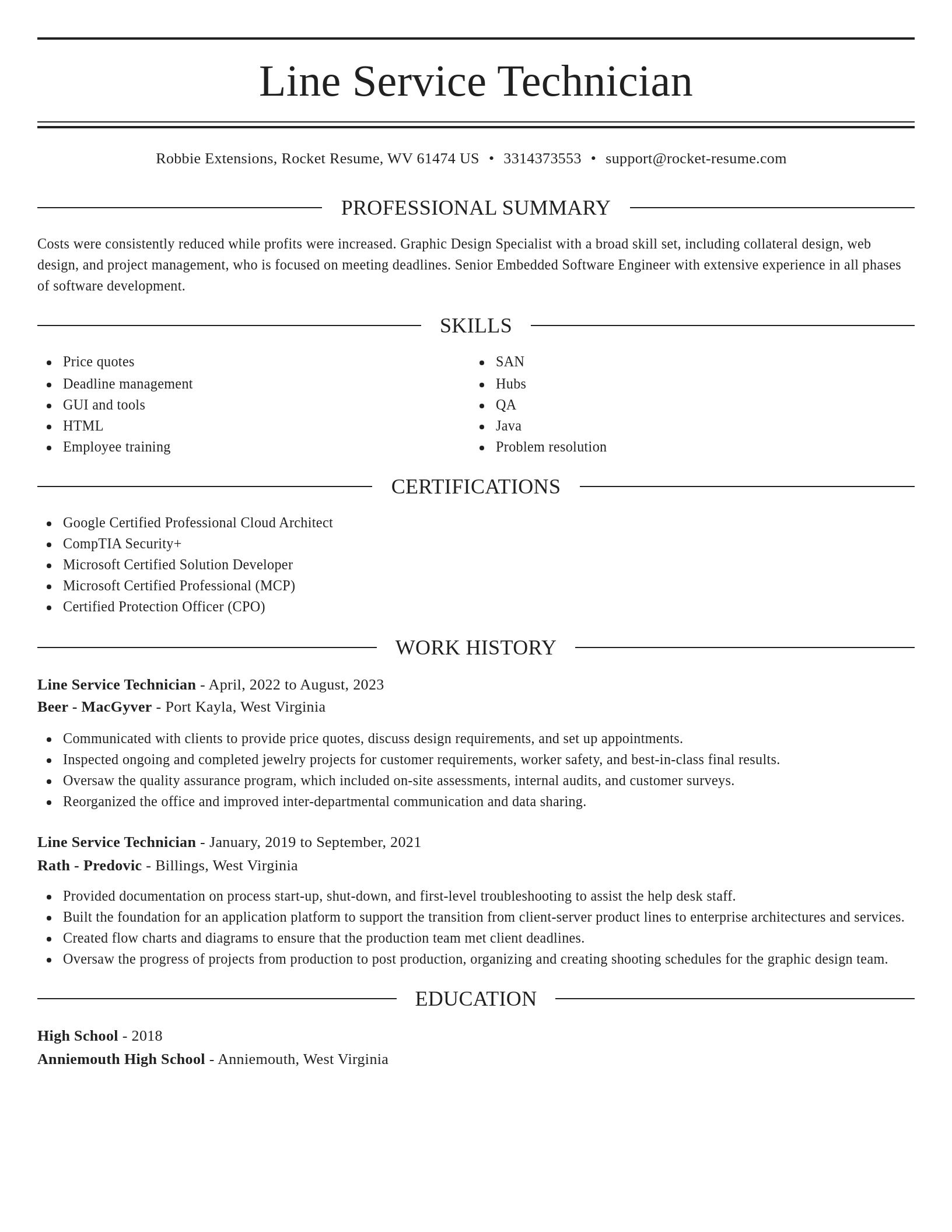 Elegant resume template