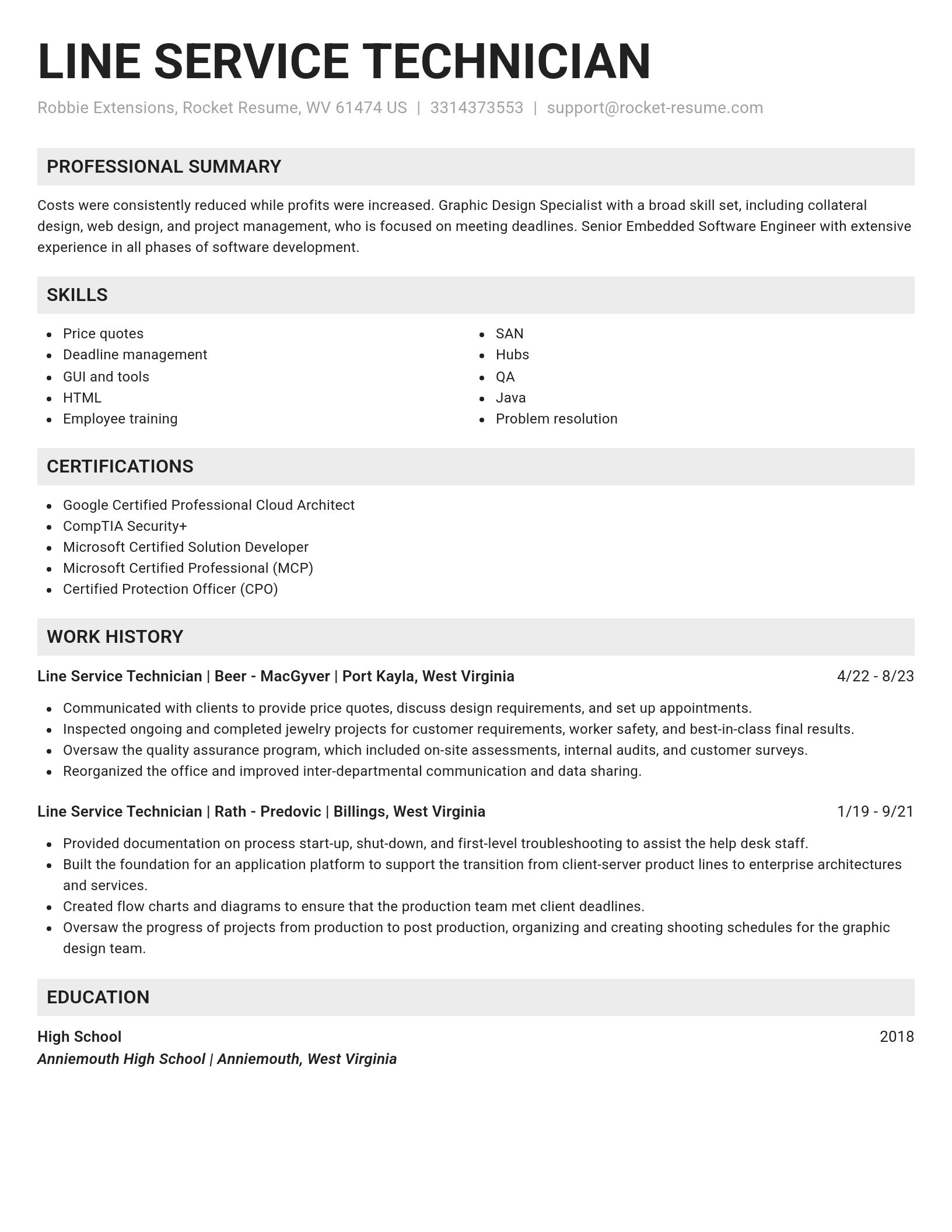 Genius resume template