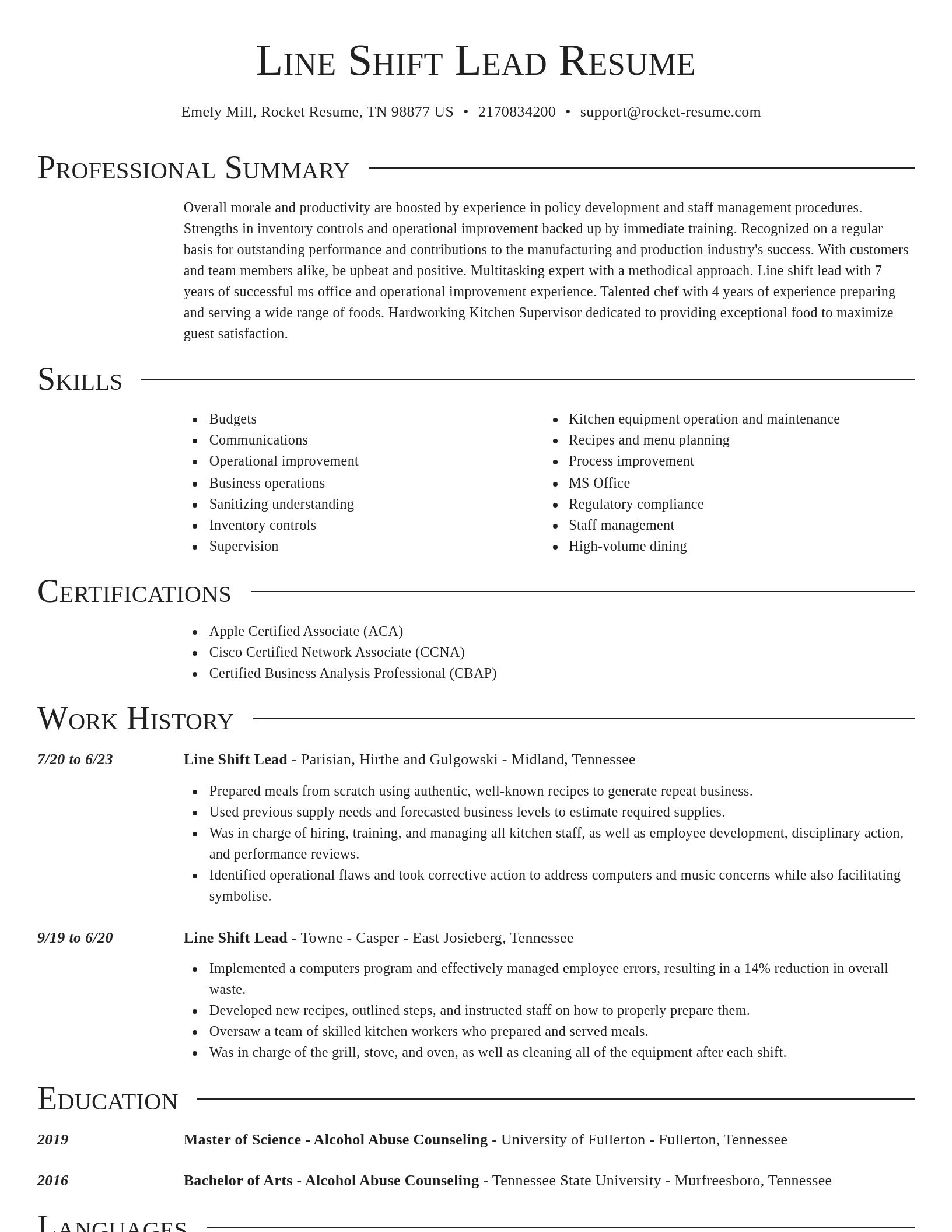 Director resume template