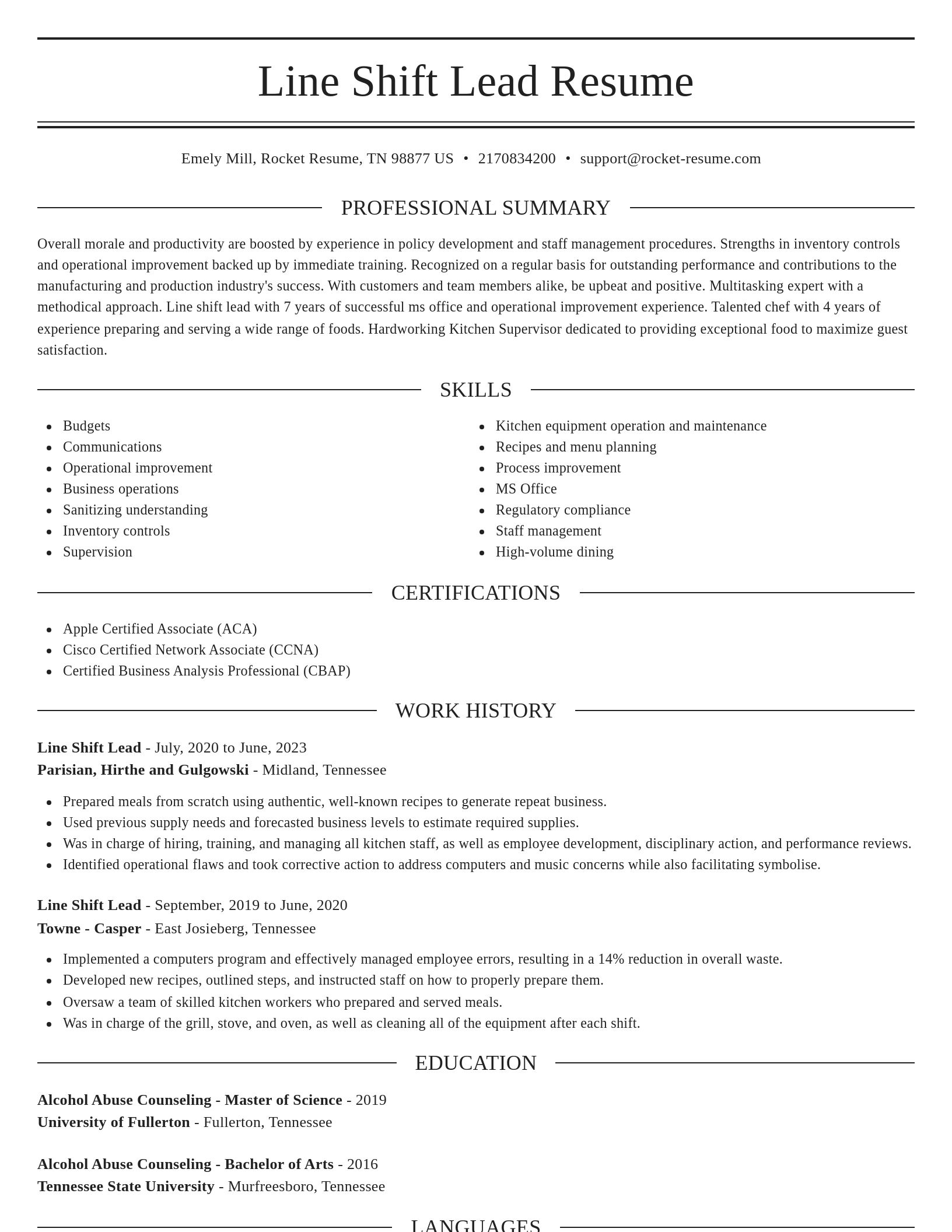 Elegant resume template