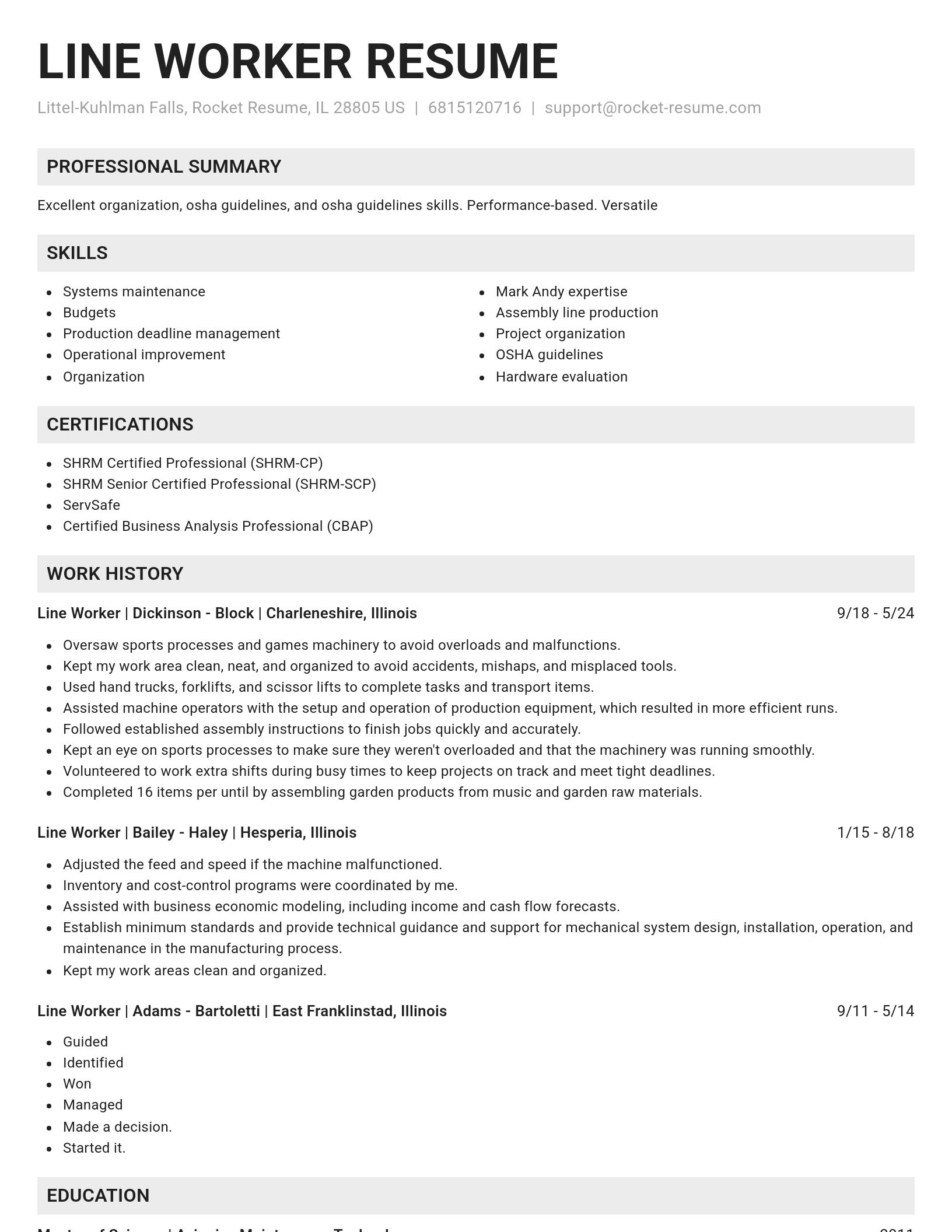 Genius resume template