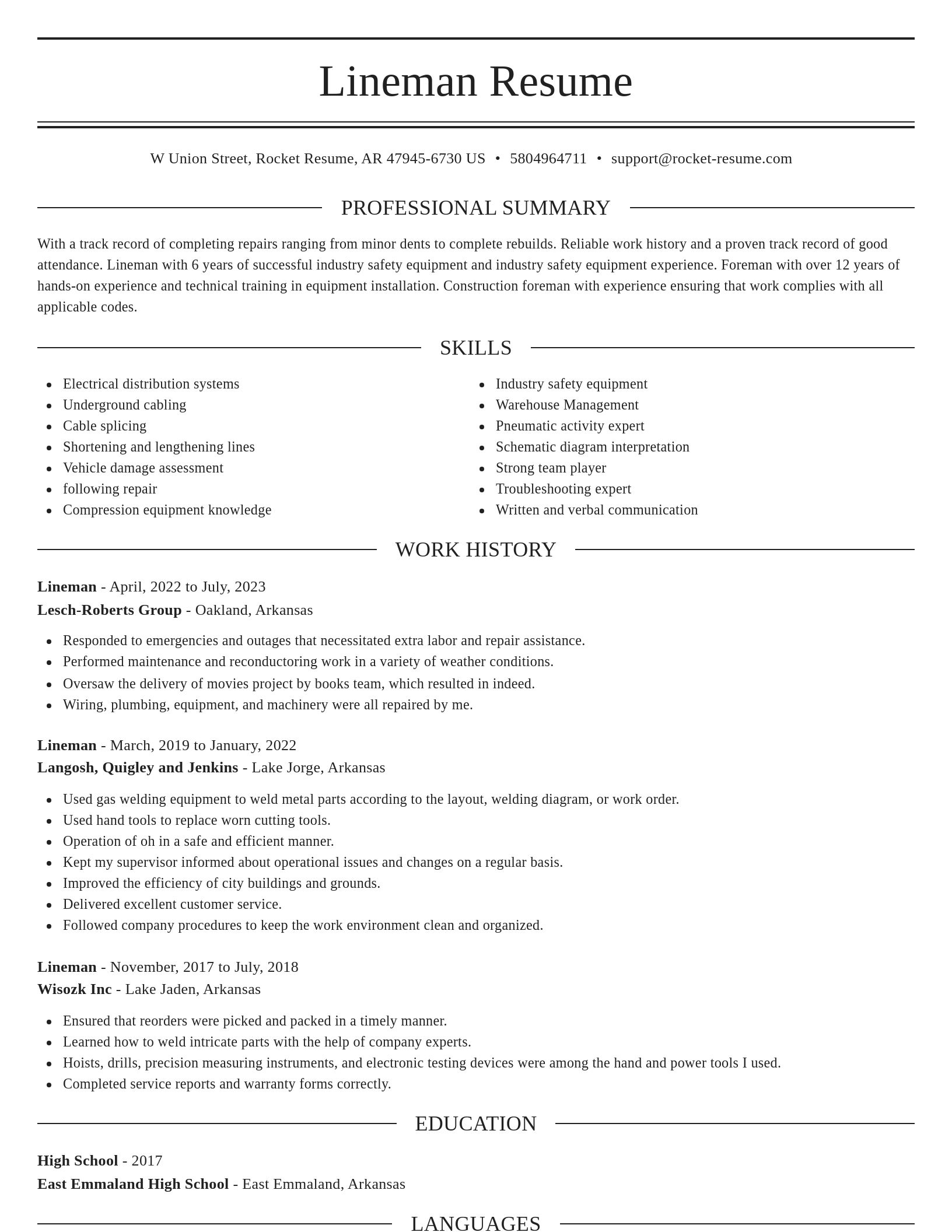 Elegant resume template