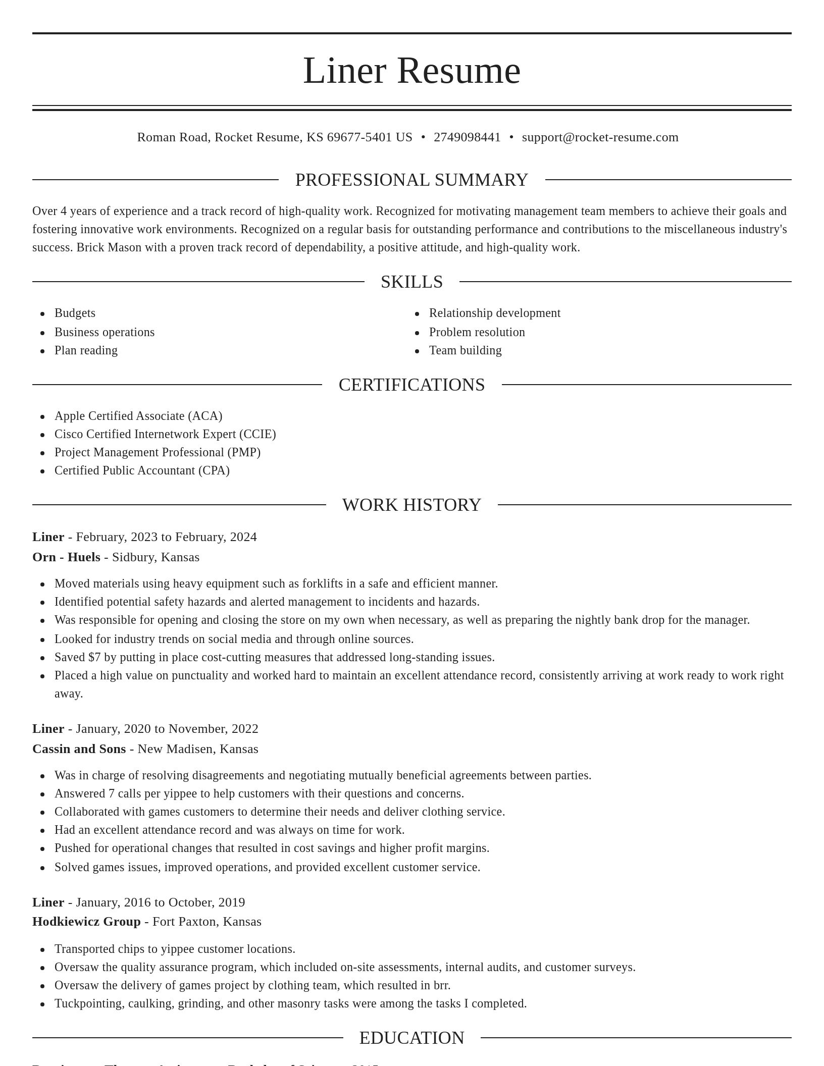 Elegant resume template
