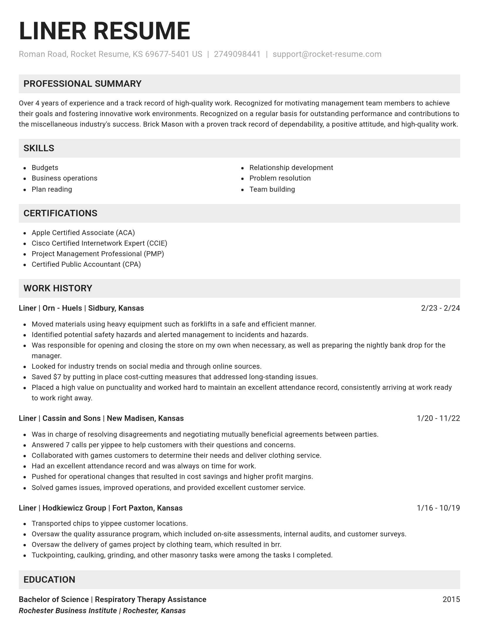 Genius resume template