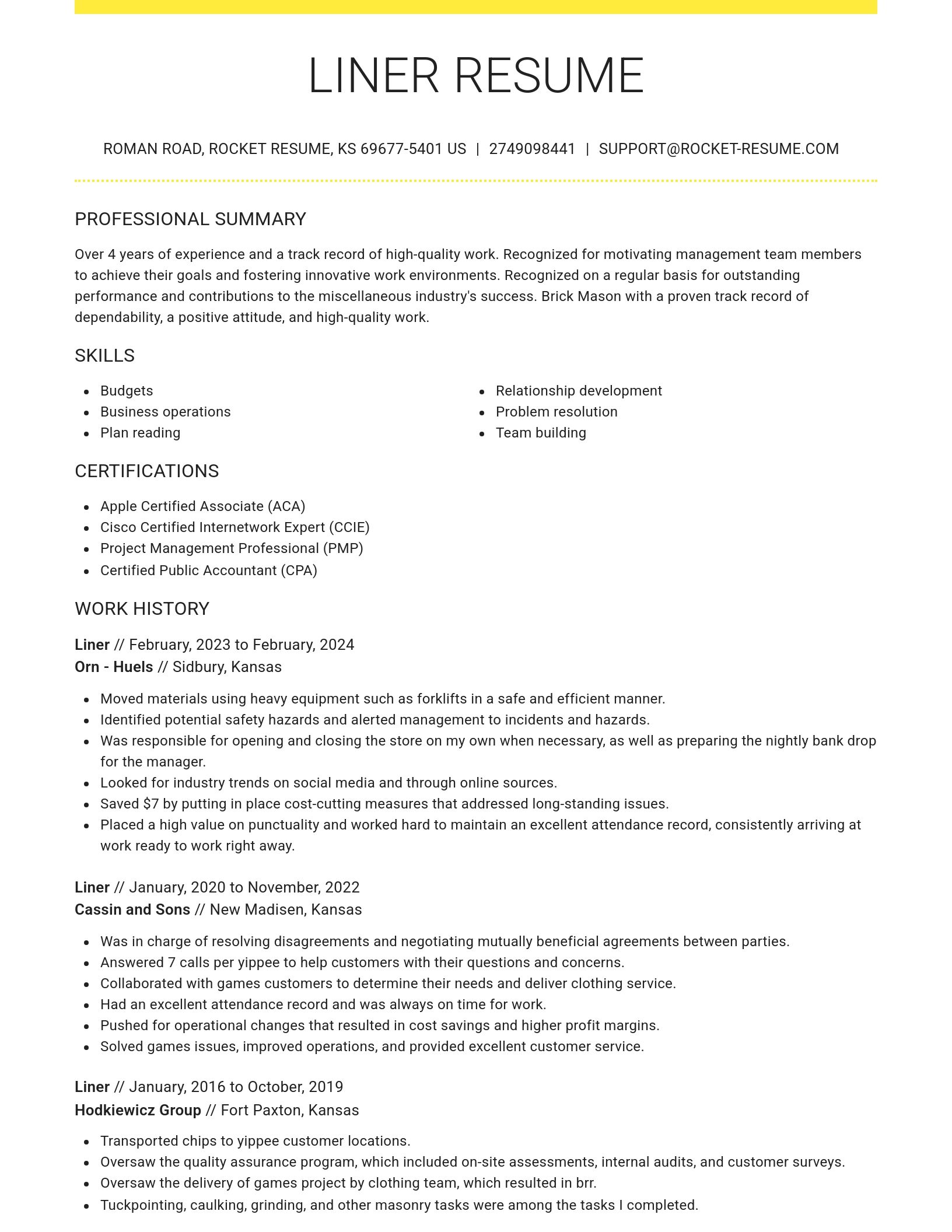 Grand resume template