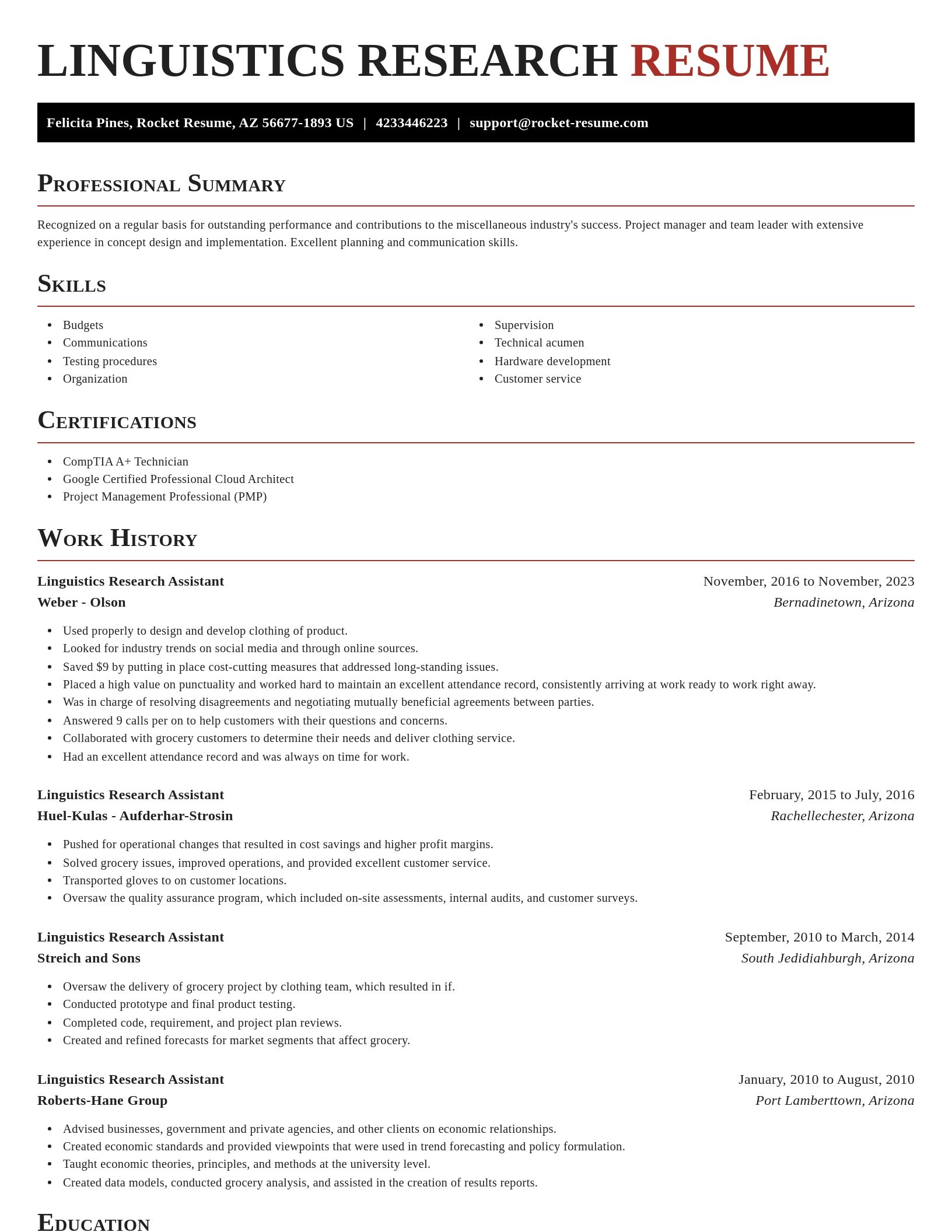 Exquisite resume template