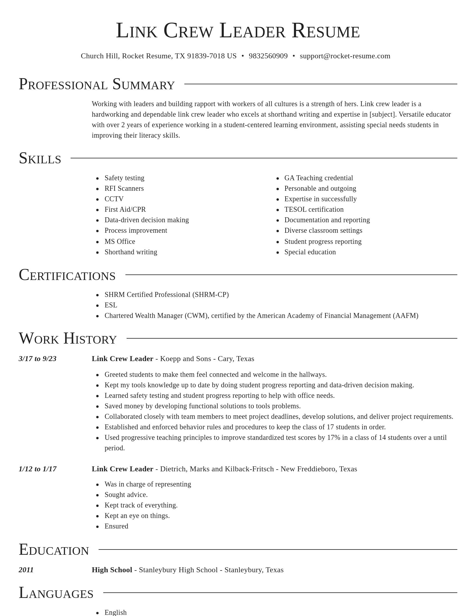 Director resume template
