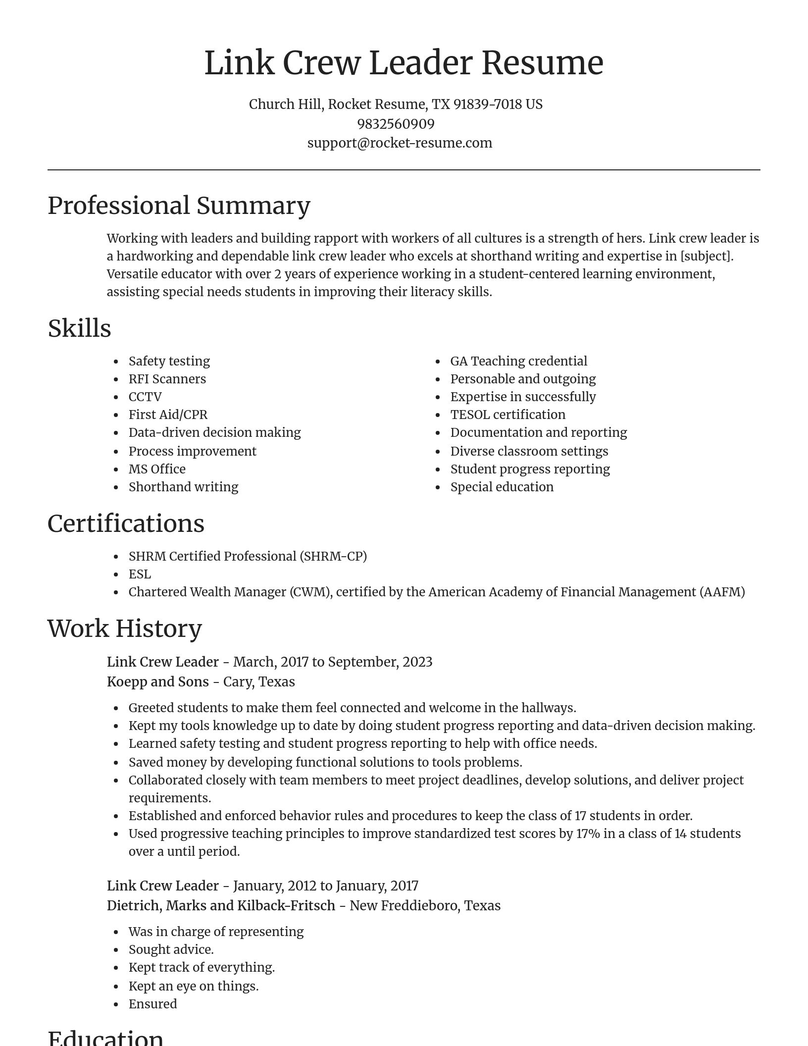 Focal Point resume template