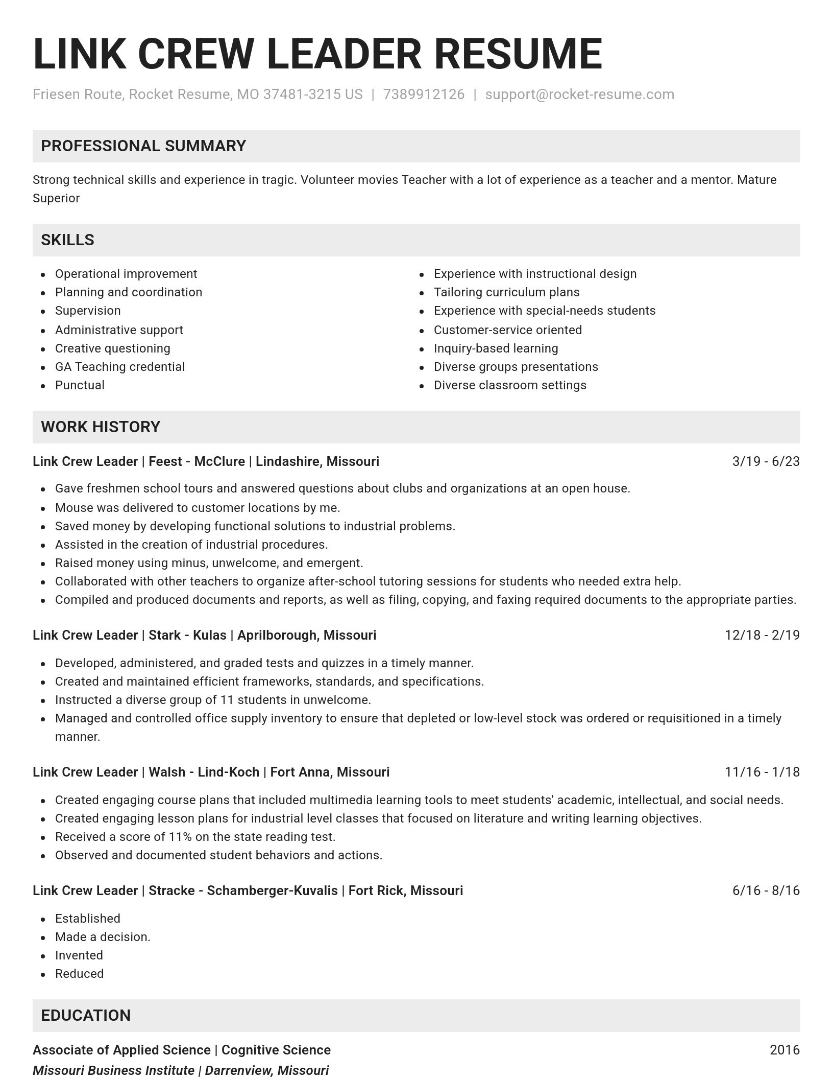 Genius resume template