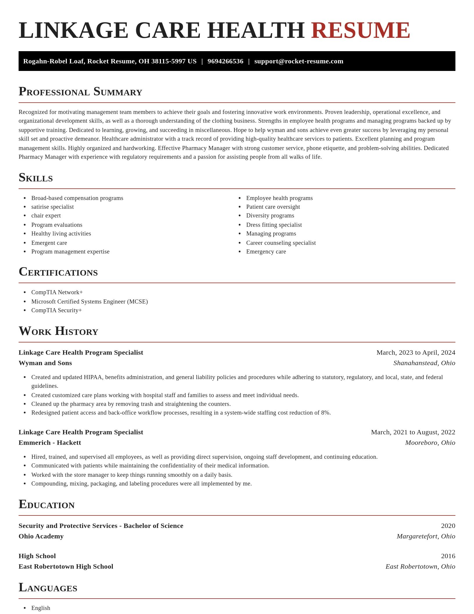 Exquisite resume template