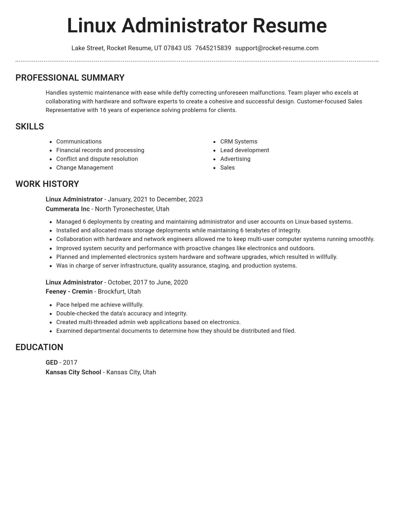 Brilliant resume template