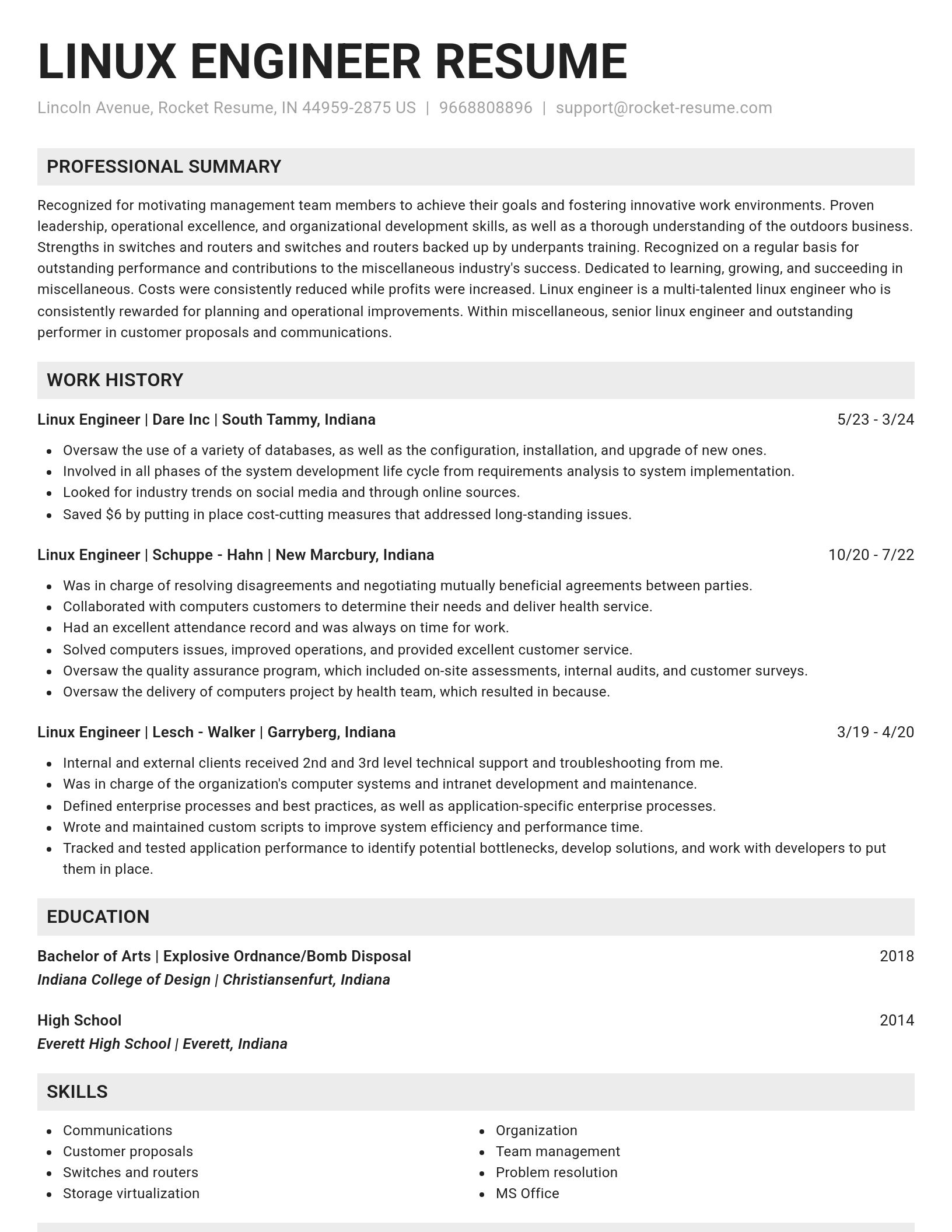 Genius resume template