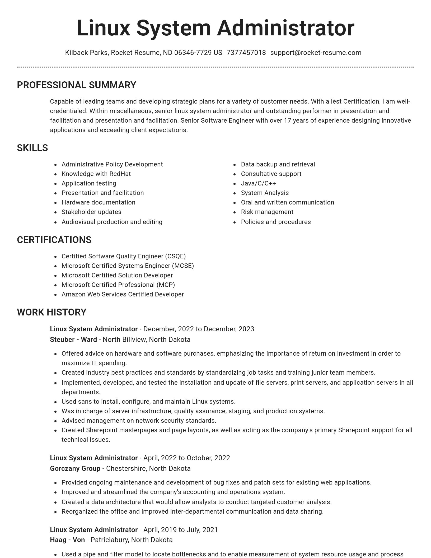 Brilliant resume template