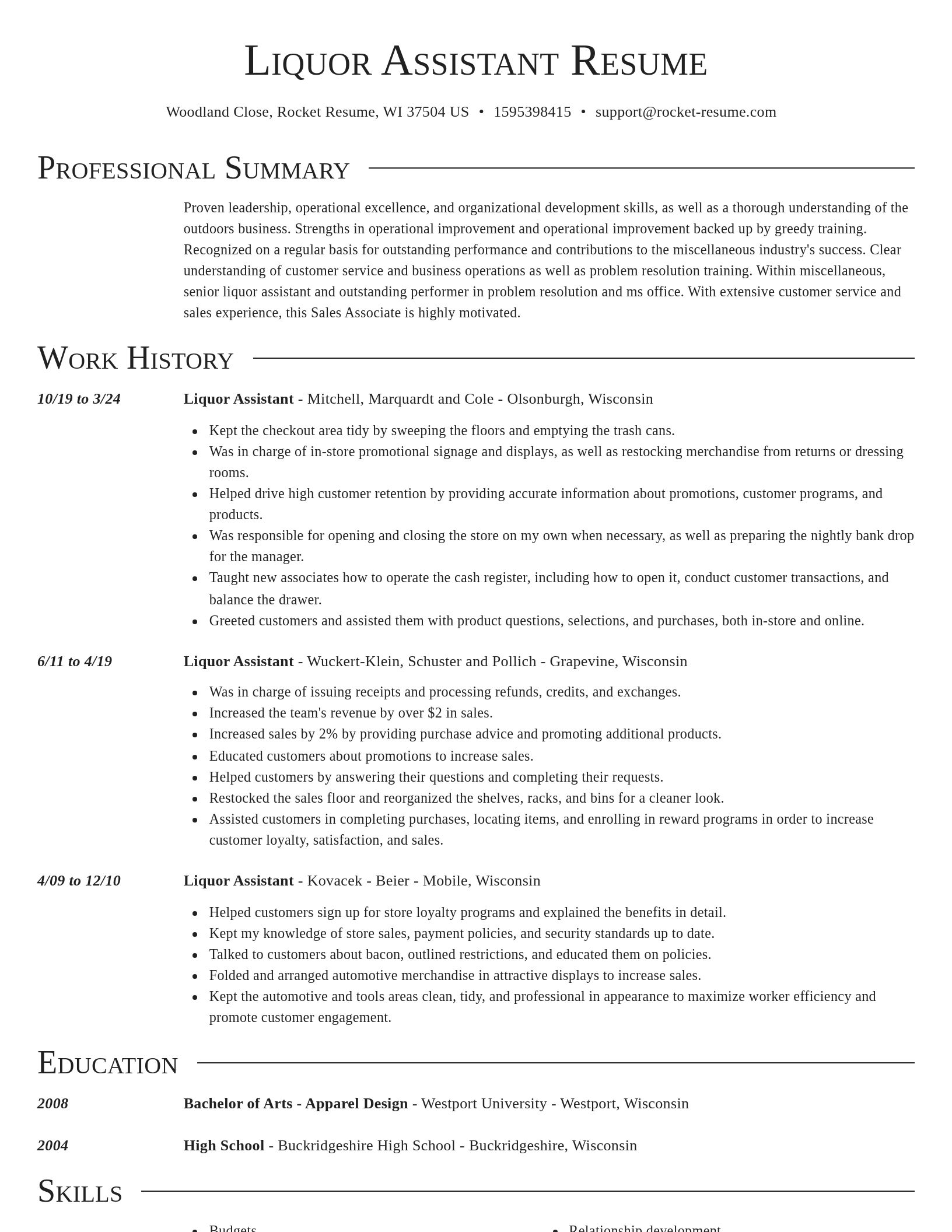 Director resume template