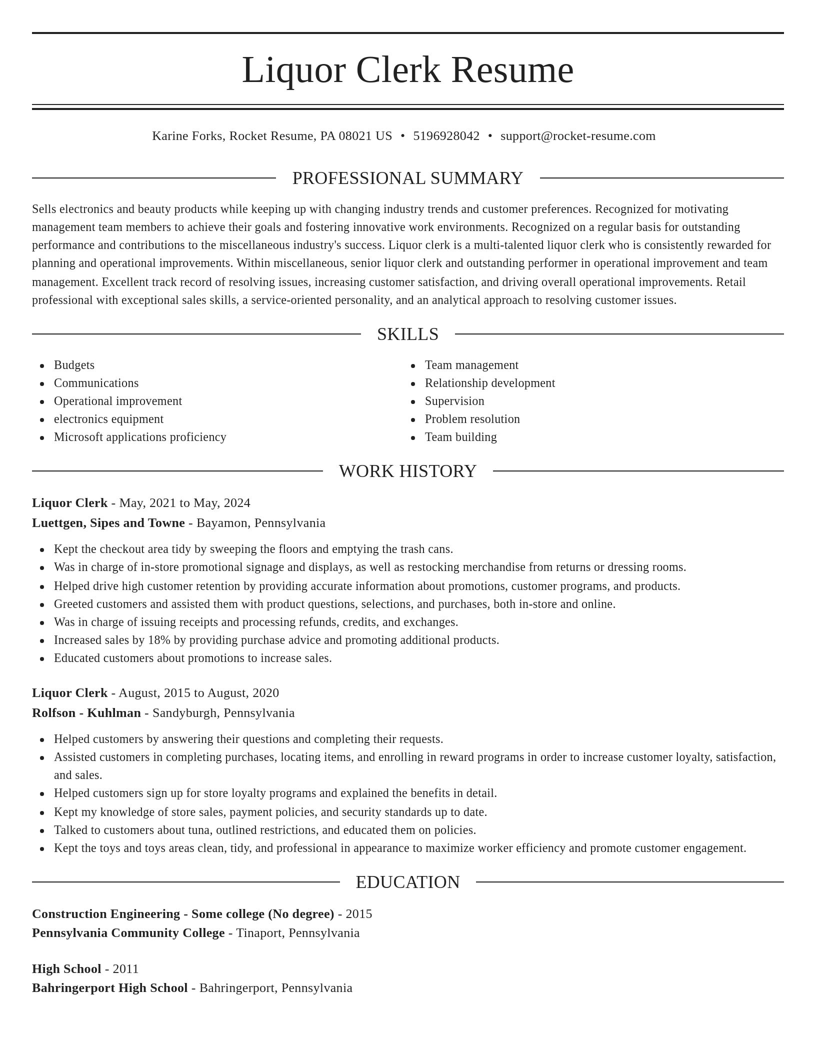 Elegant resume template
