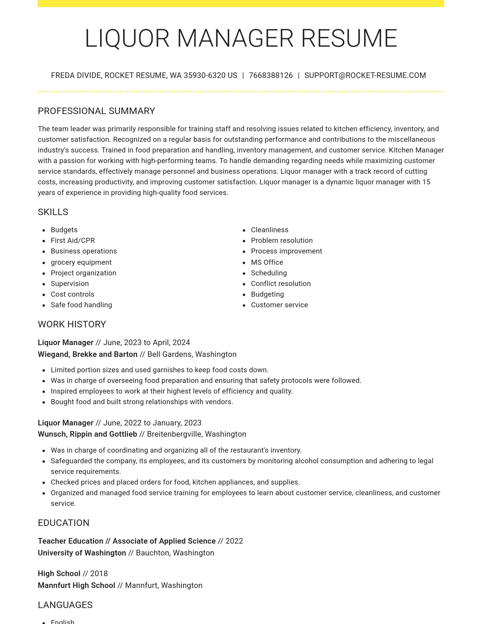 Grand resume template