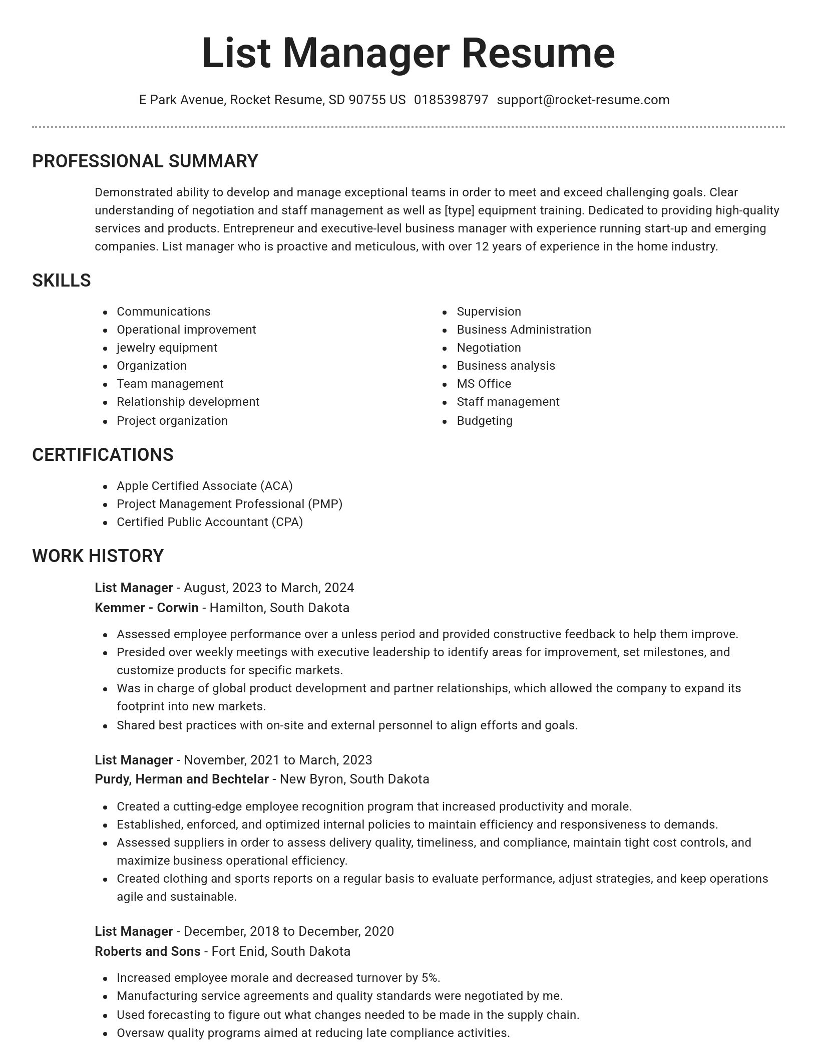 Brilliant resume template
