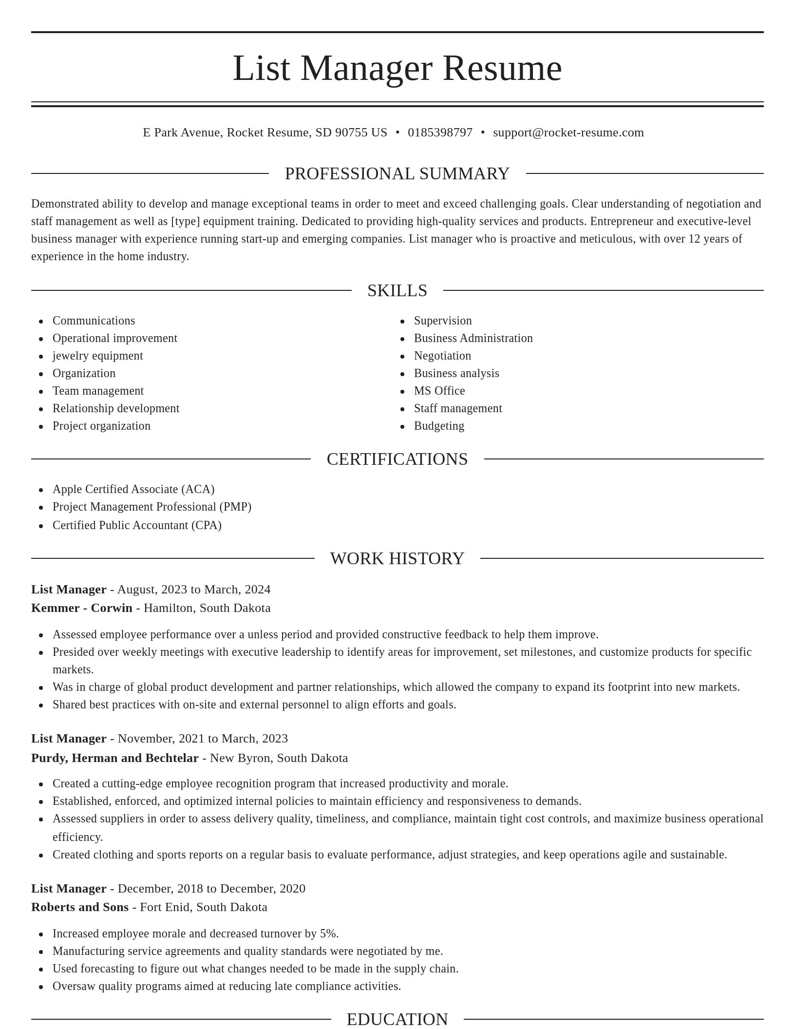 Elegant resume template