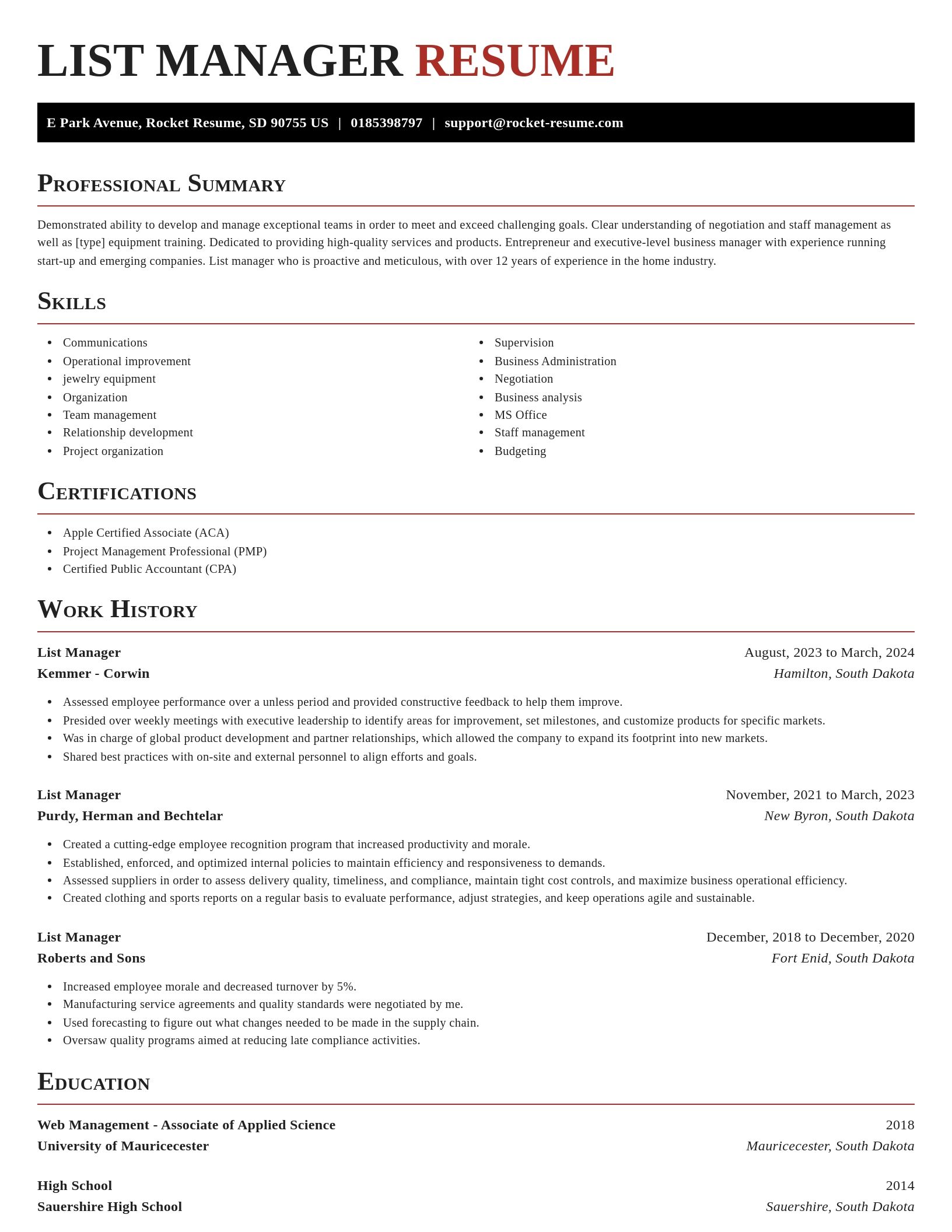 Exquisite resume template