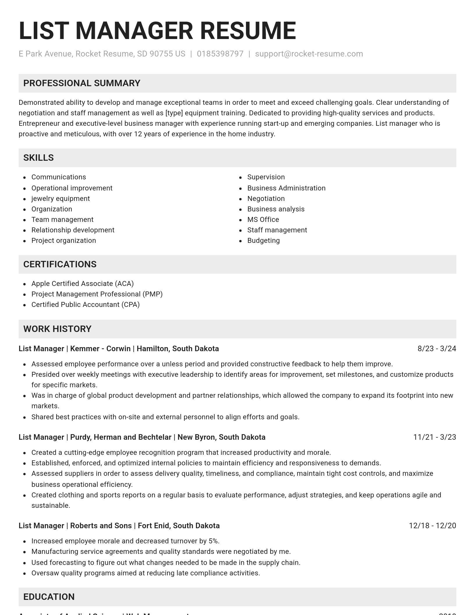Genius resume template