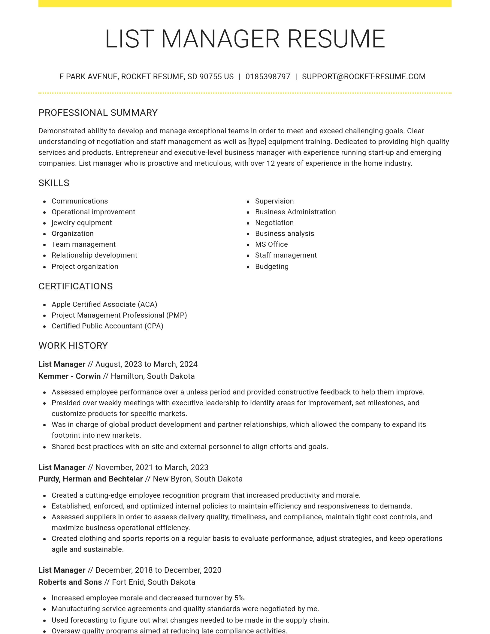 Grand resume template