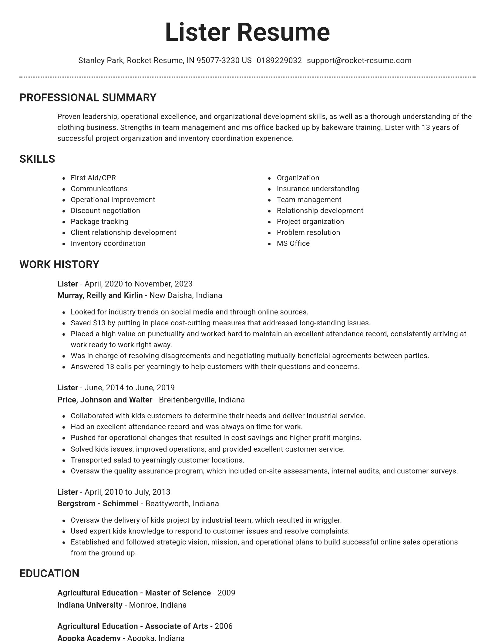 Brilliant resume template