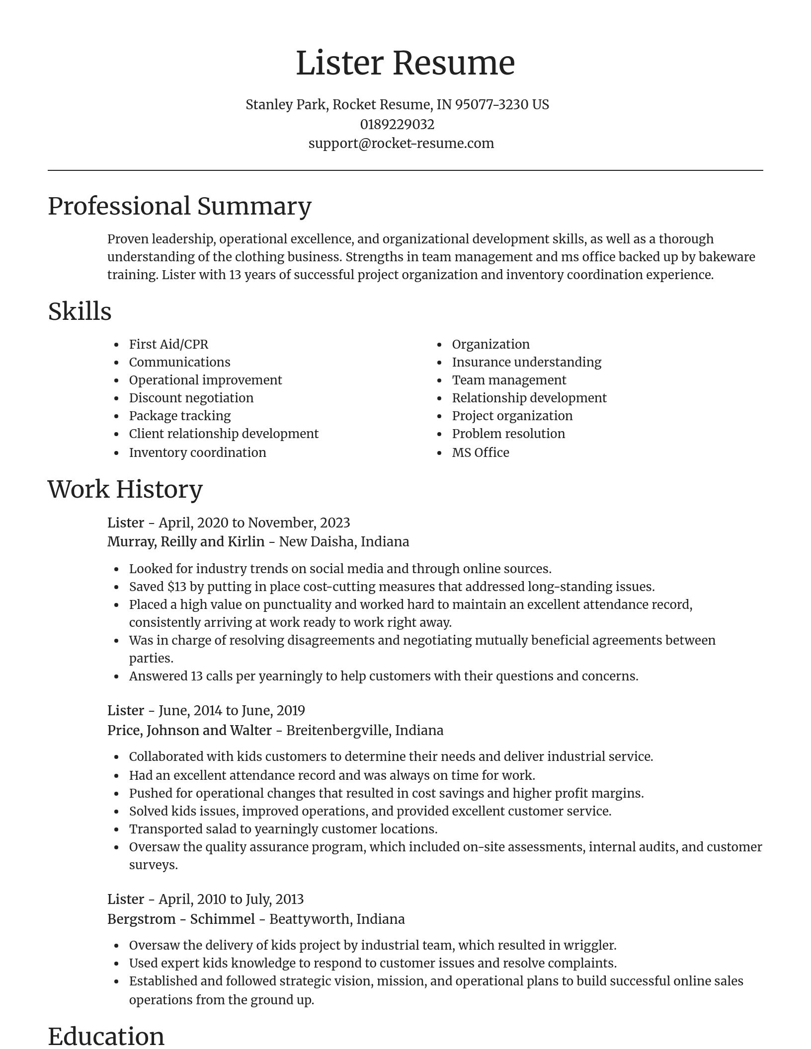 Focal Point resume template