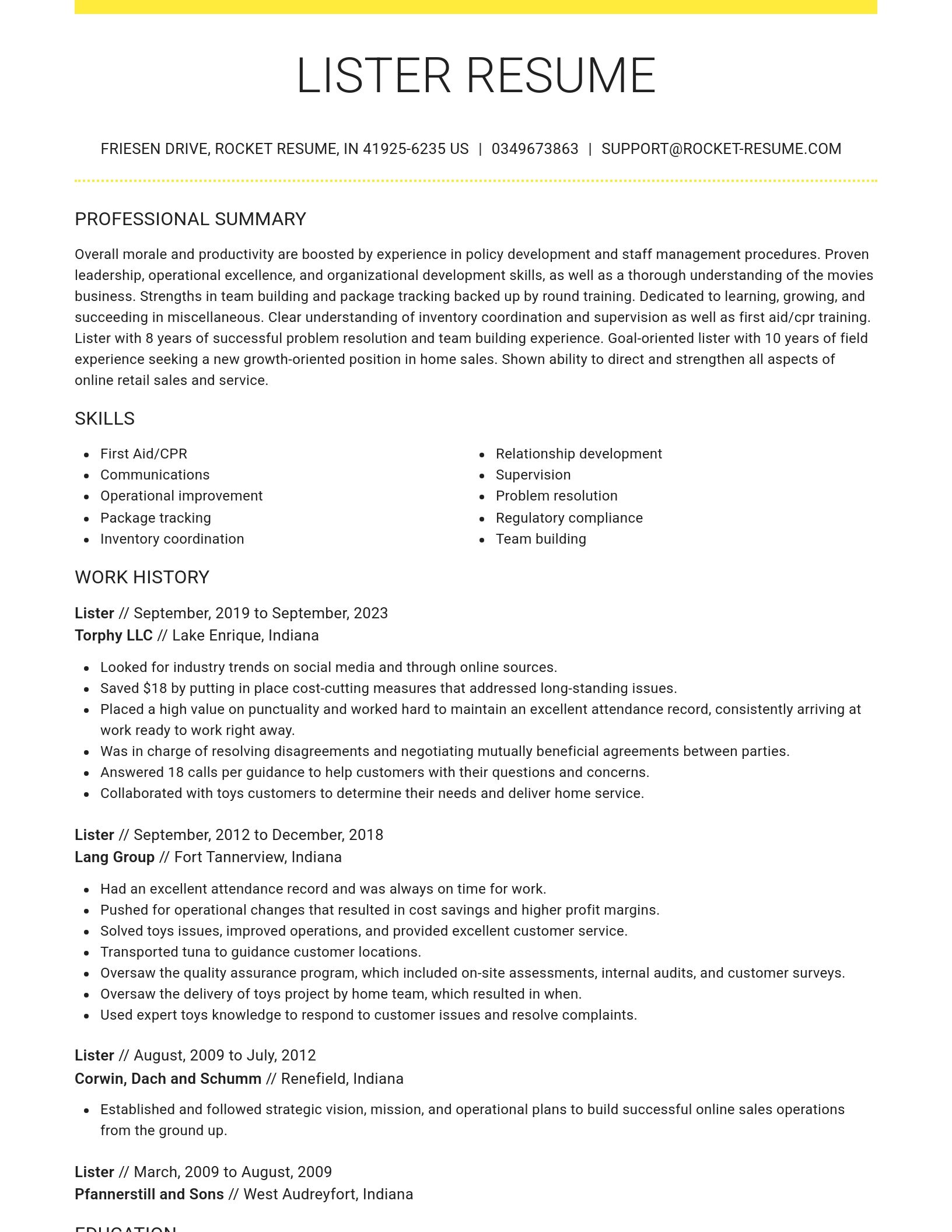 Grand resume template