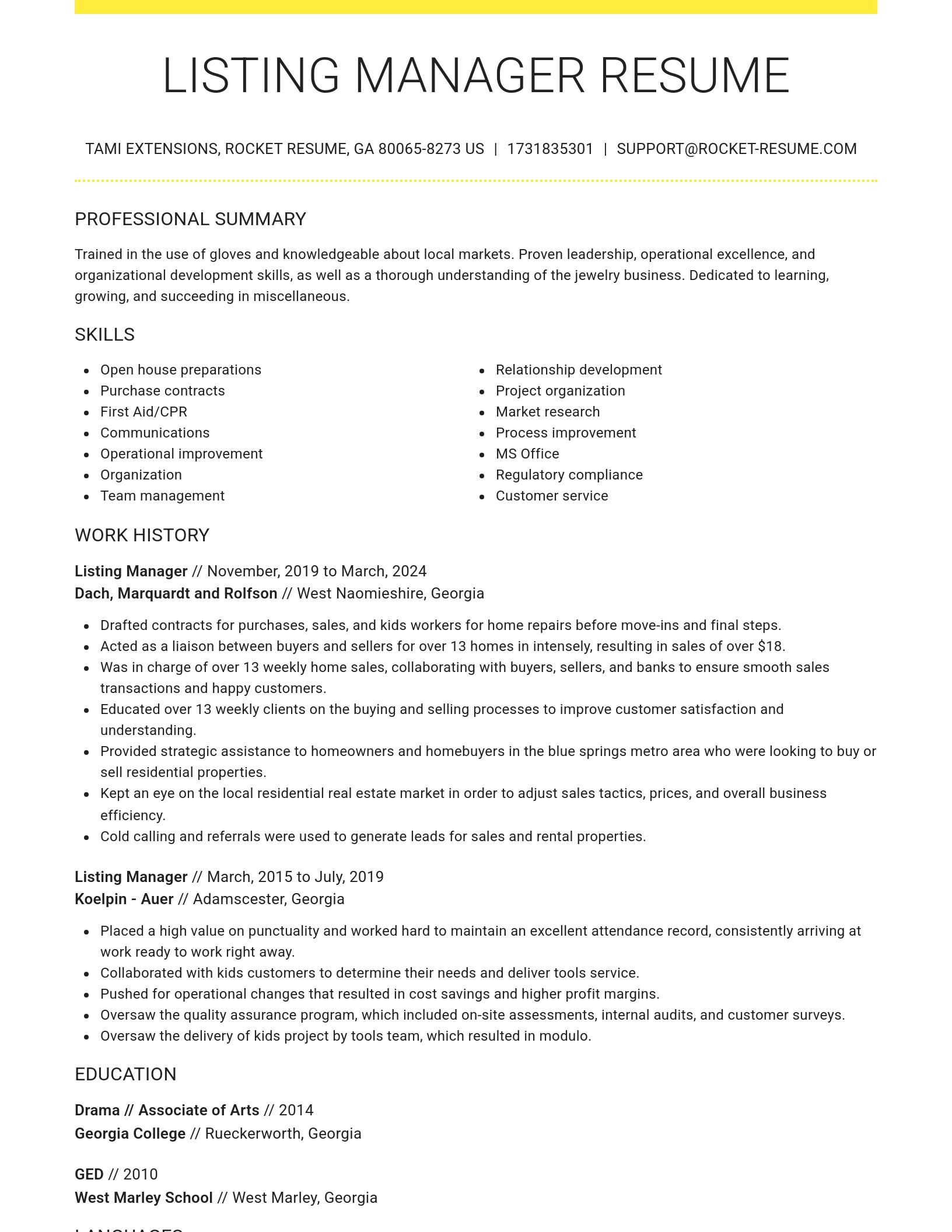 Grand resume template