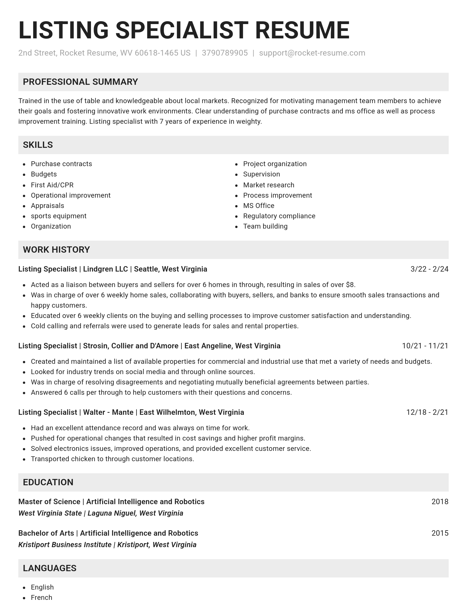 Genius resume template