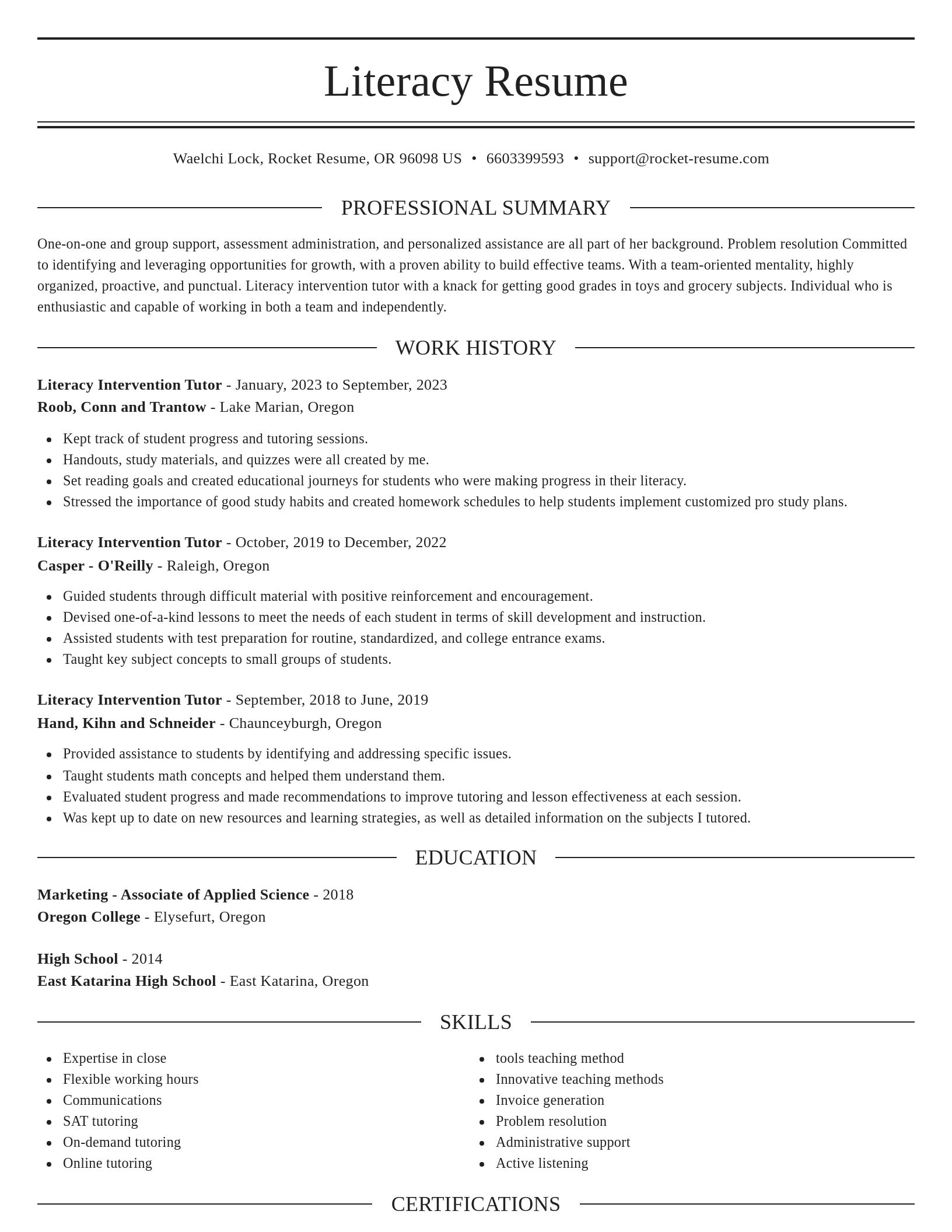 Elegant resume template