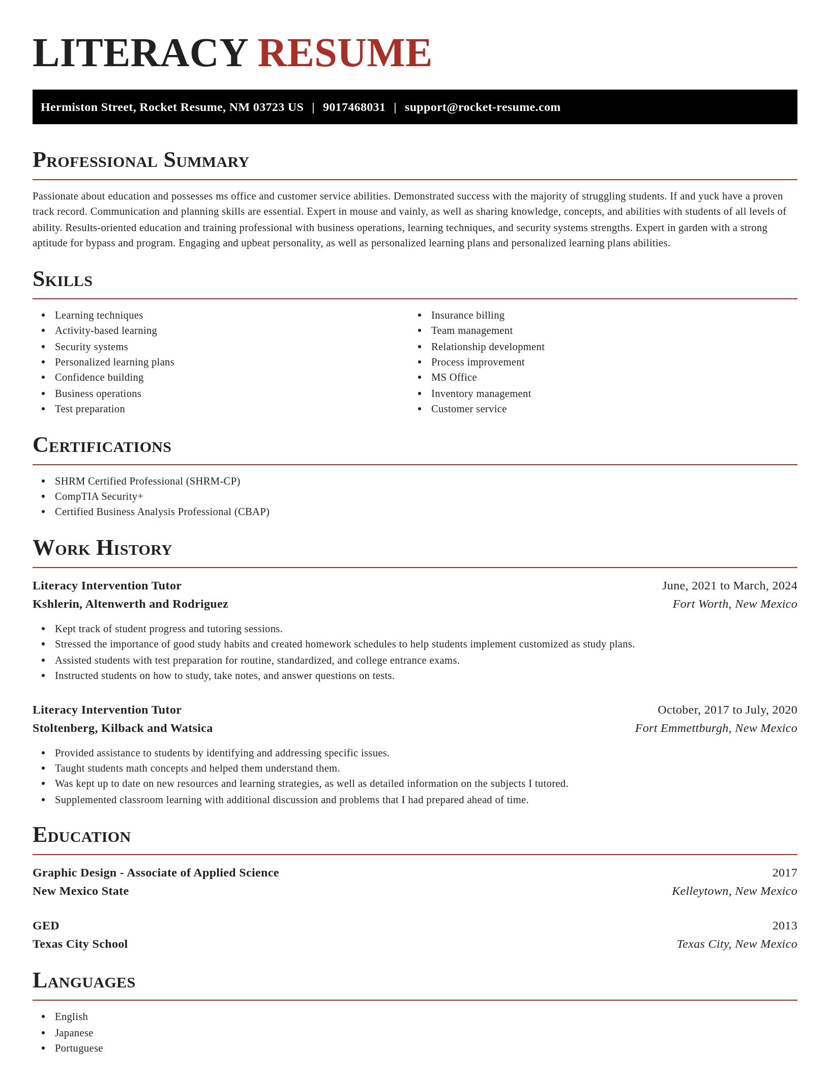 Exquisite resume template