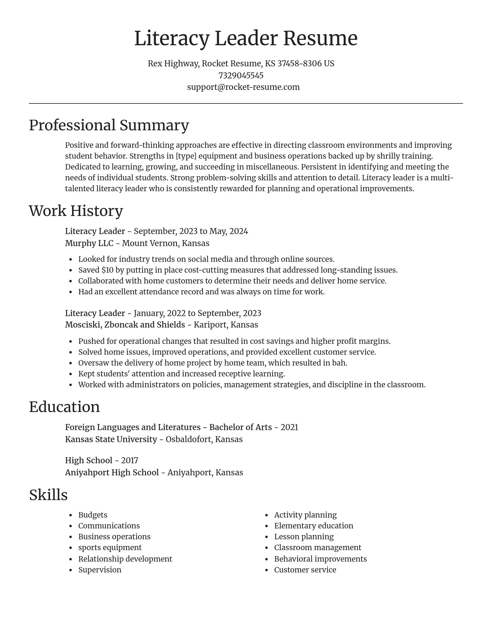 Focal Point resume template