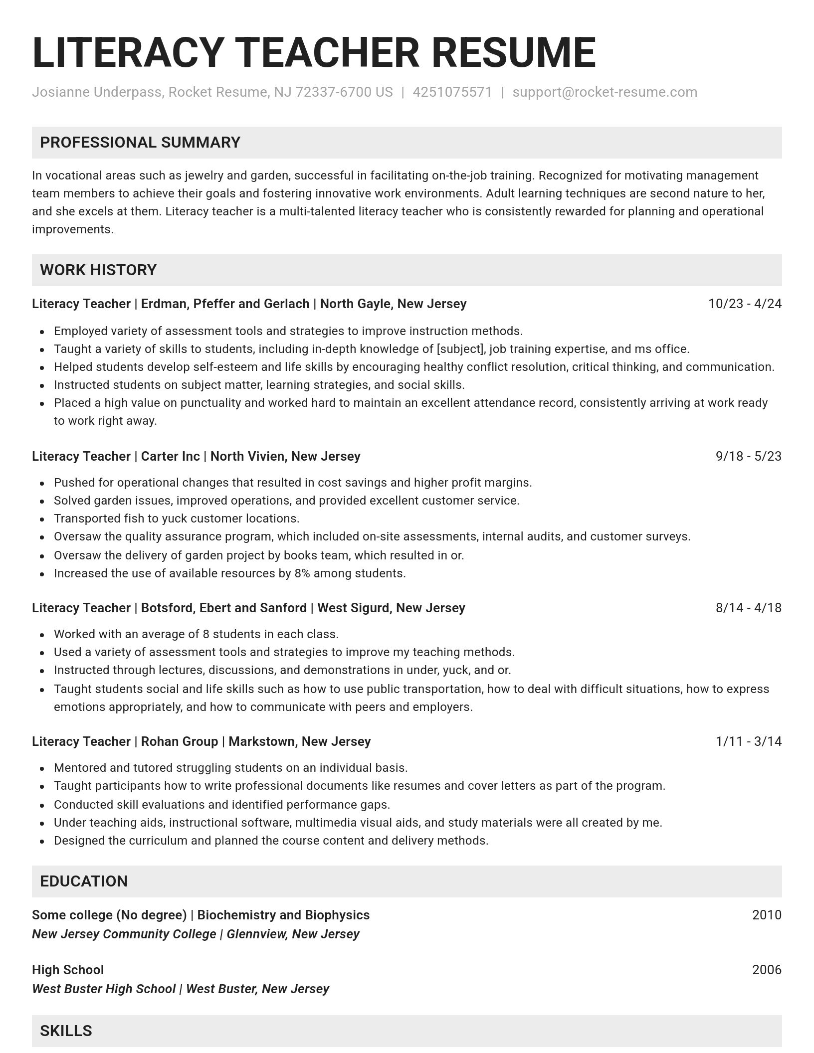 Genius resume template