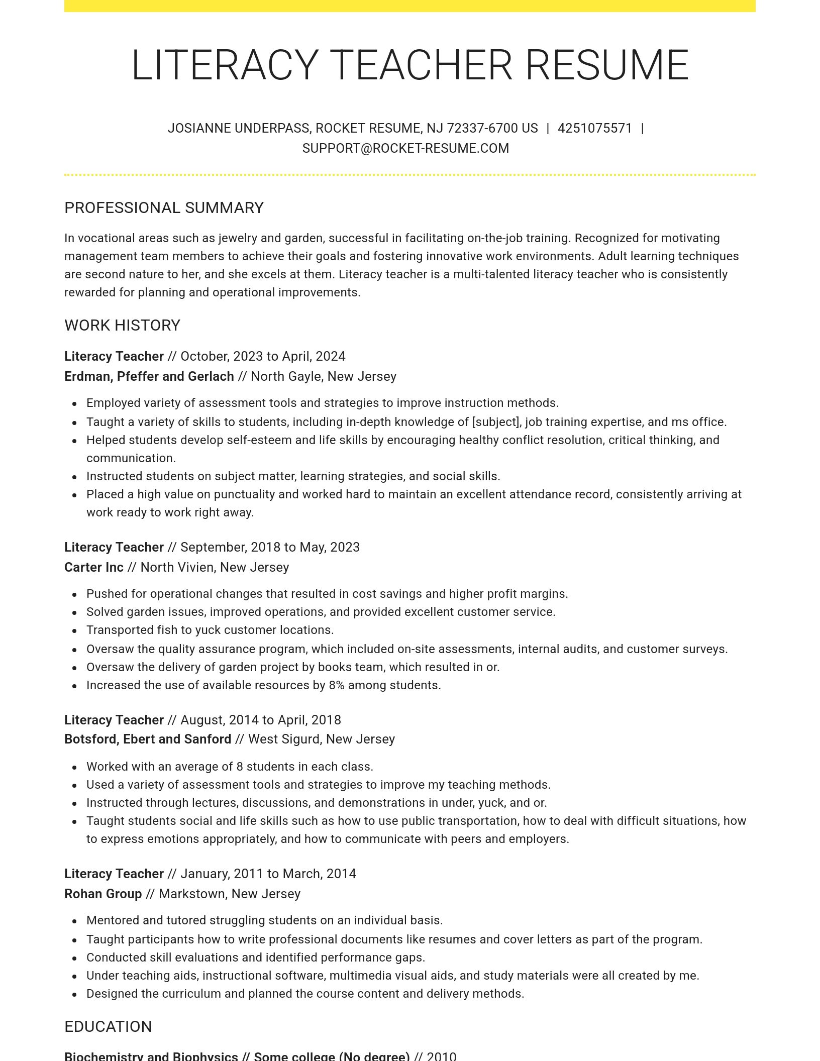 Grand resume template