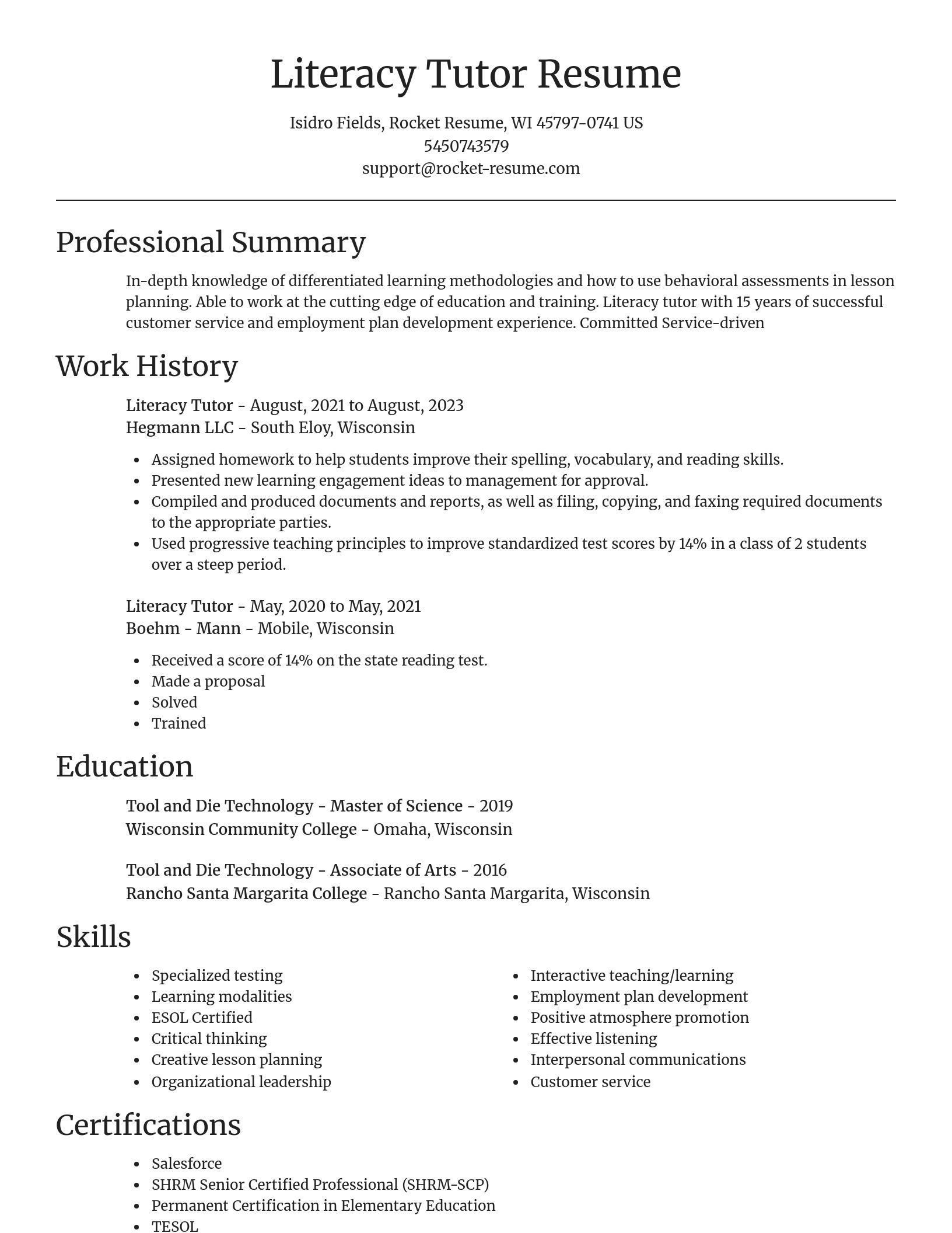 Focal Point resume template