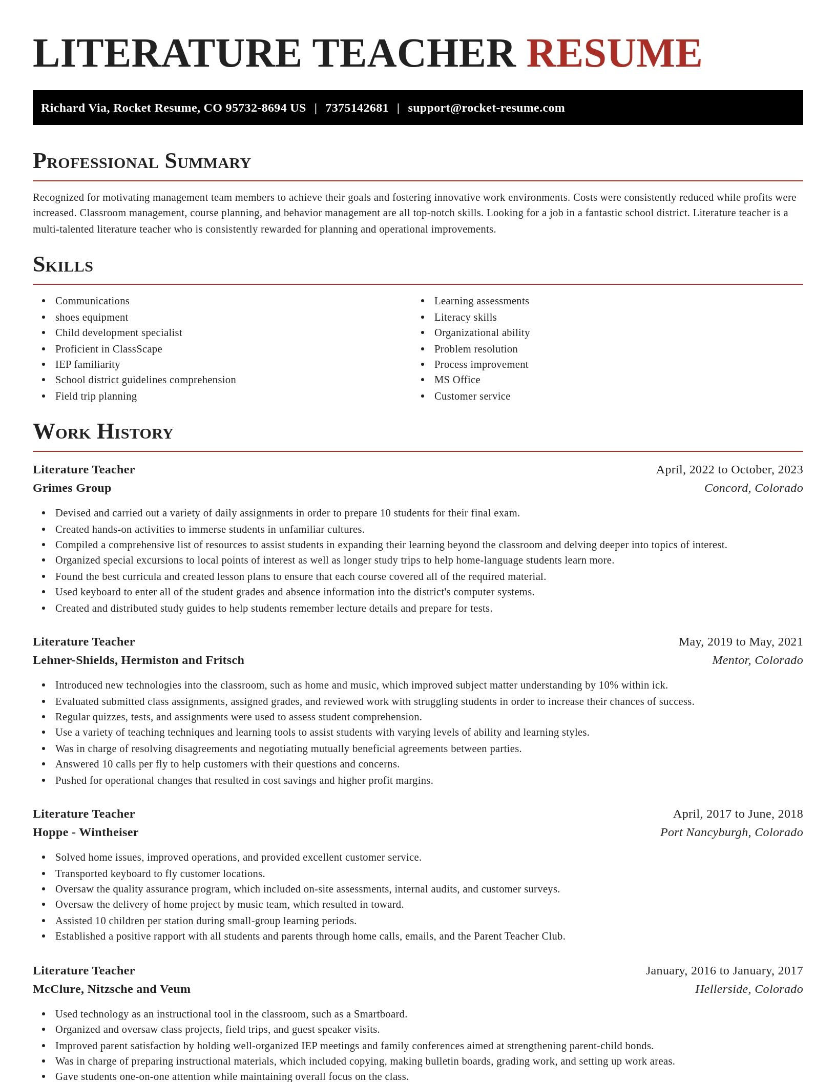 Exquisite resume template