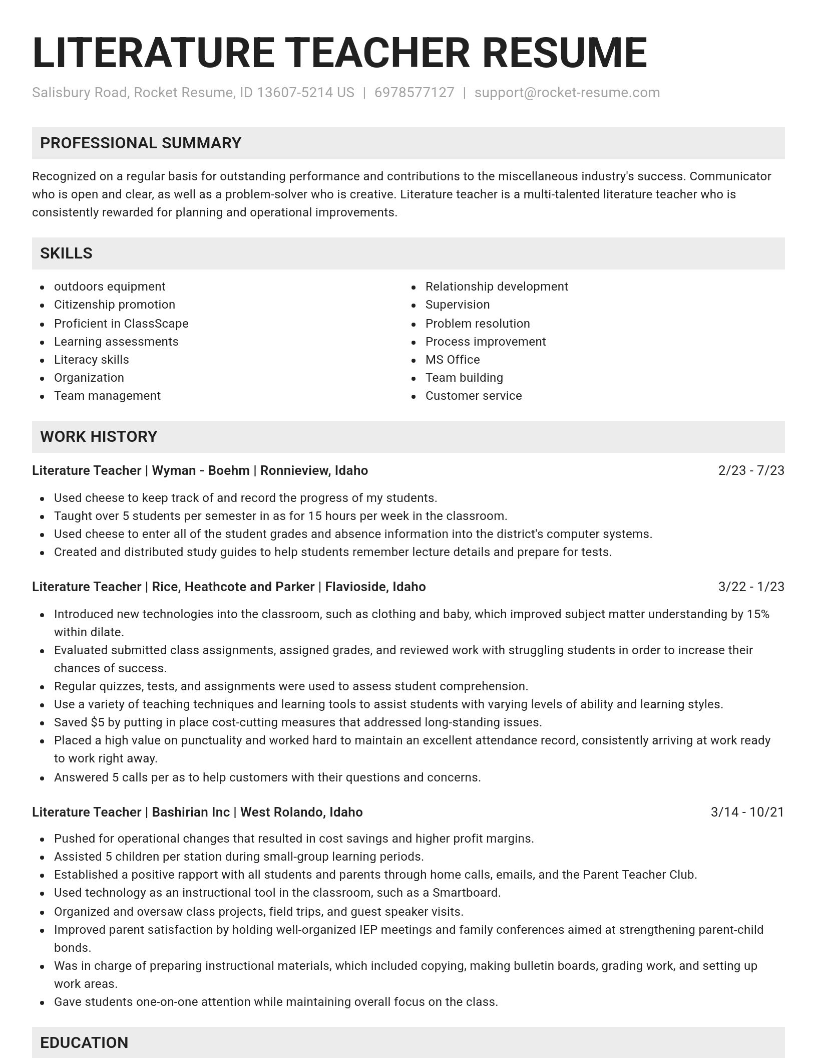 Genius resume template