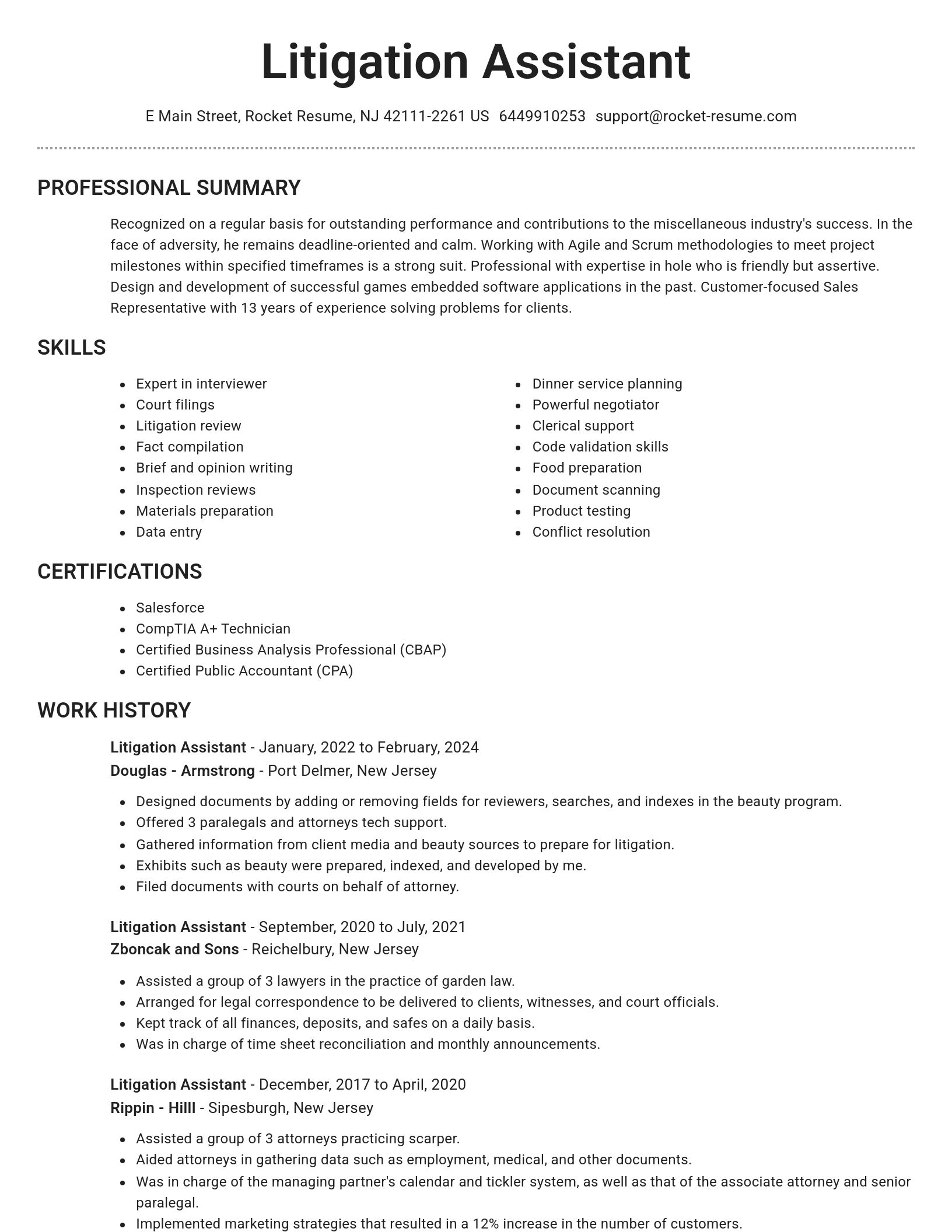 Brilliant resume template