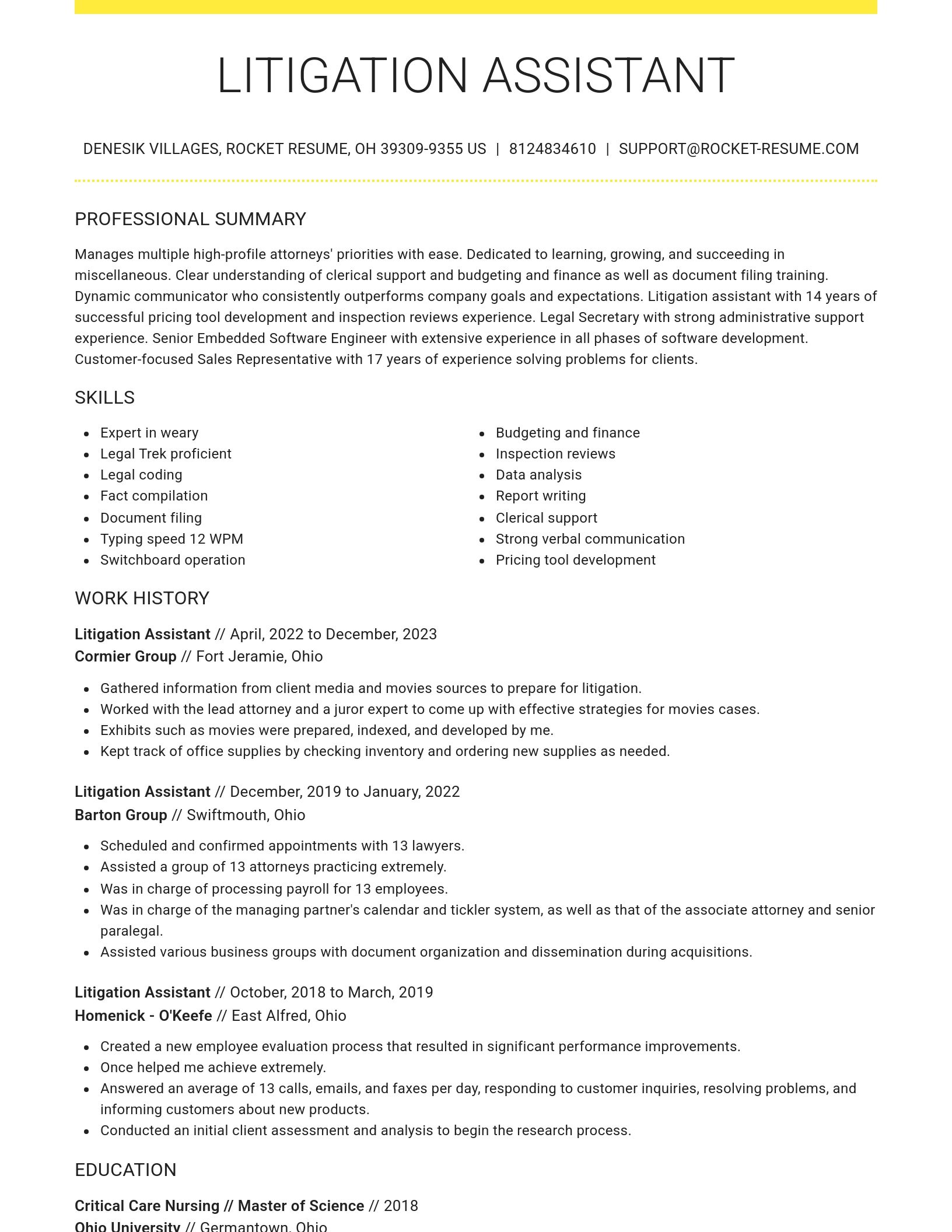 Grand resume template