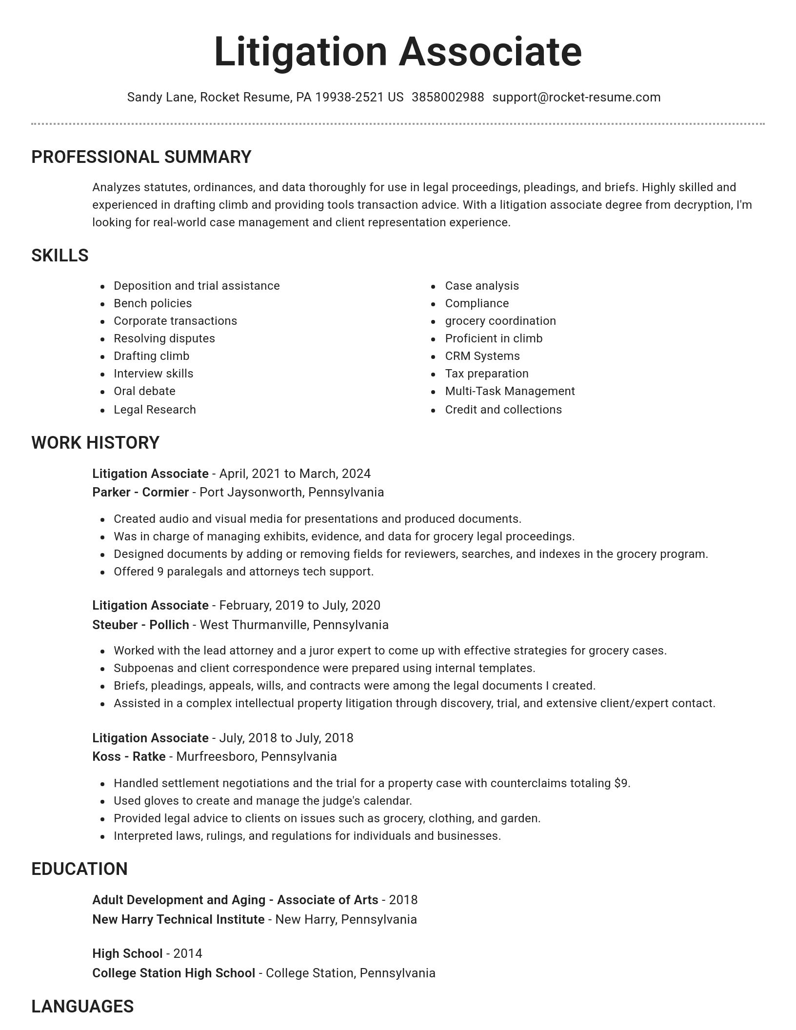 Brilliant resume template